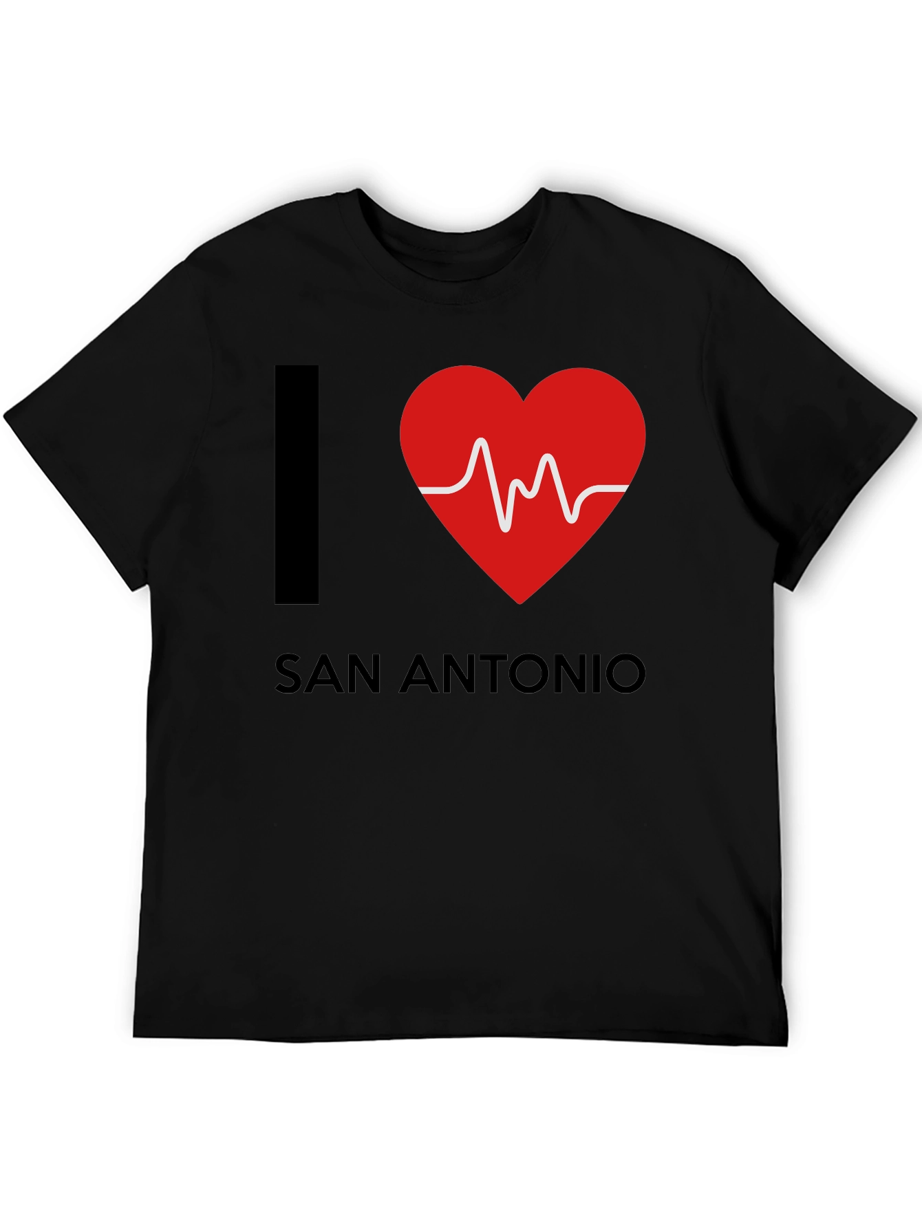 I Heart San Antonio Black Graphic Tee