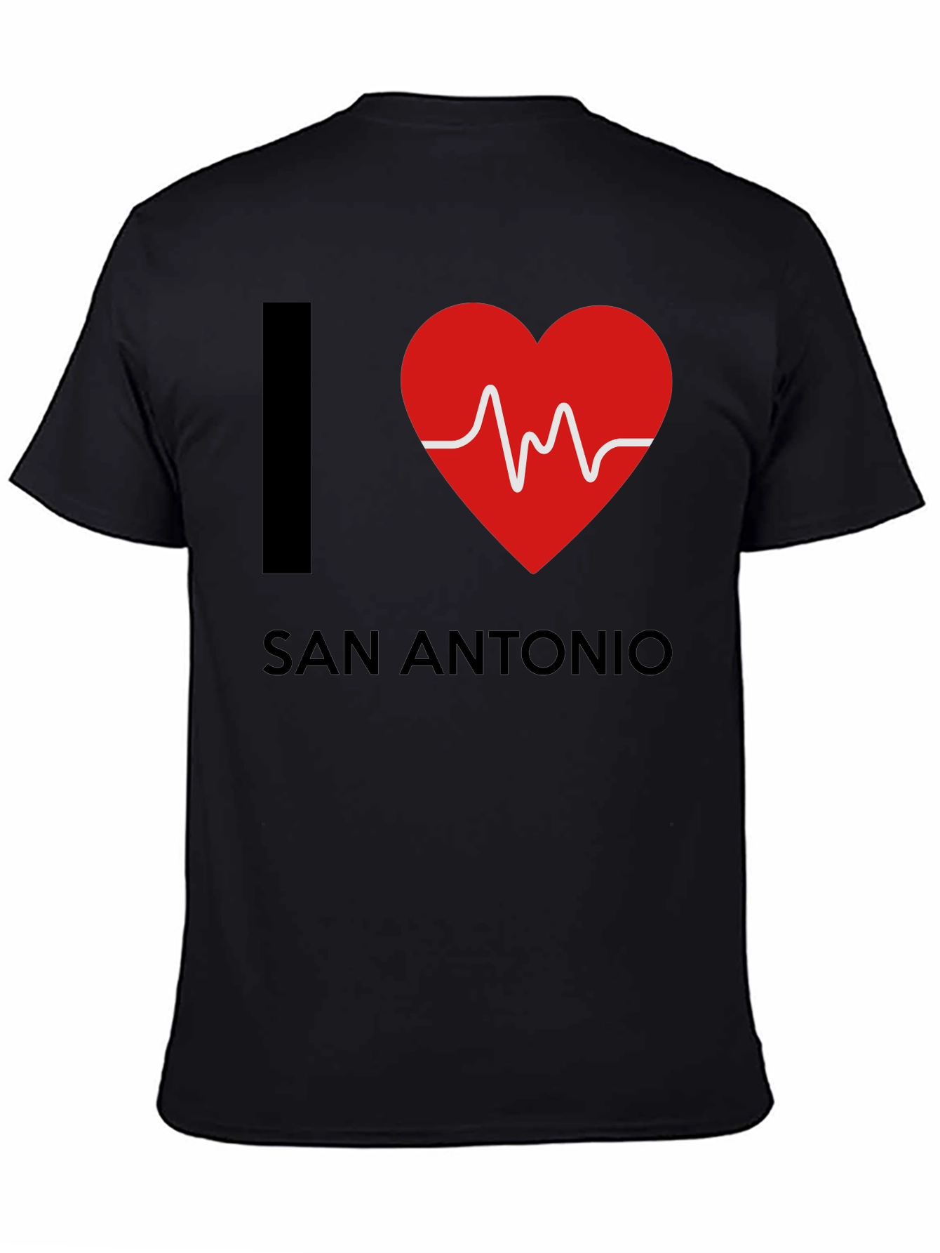 I Heart San Antonio Black Graphic Tee
