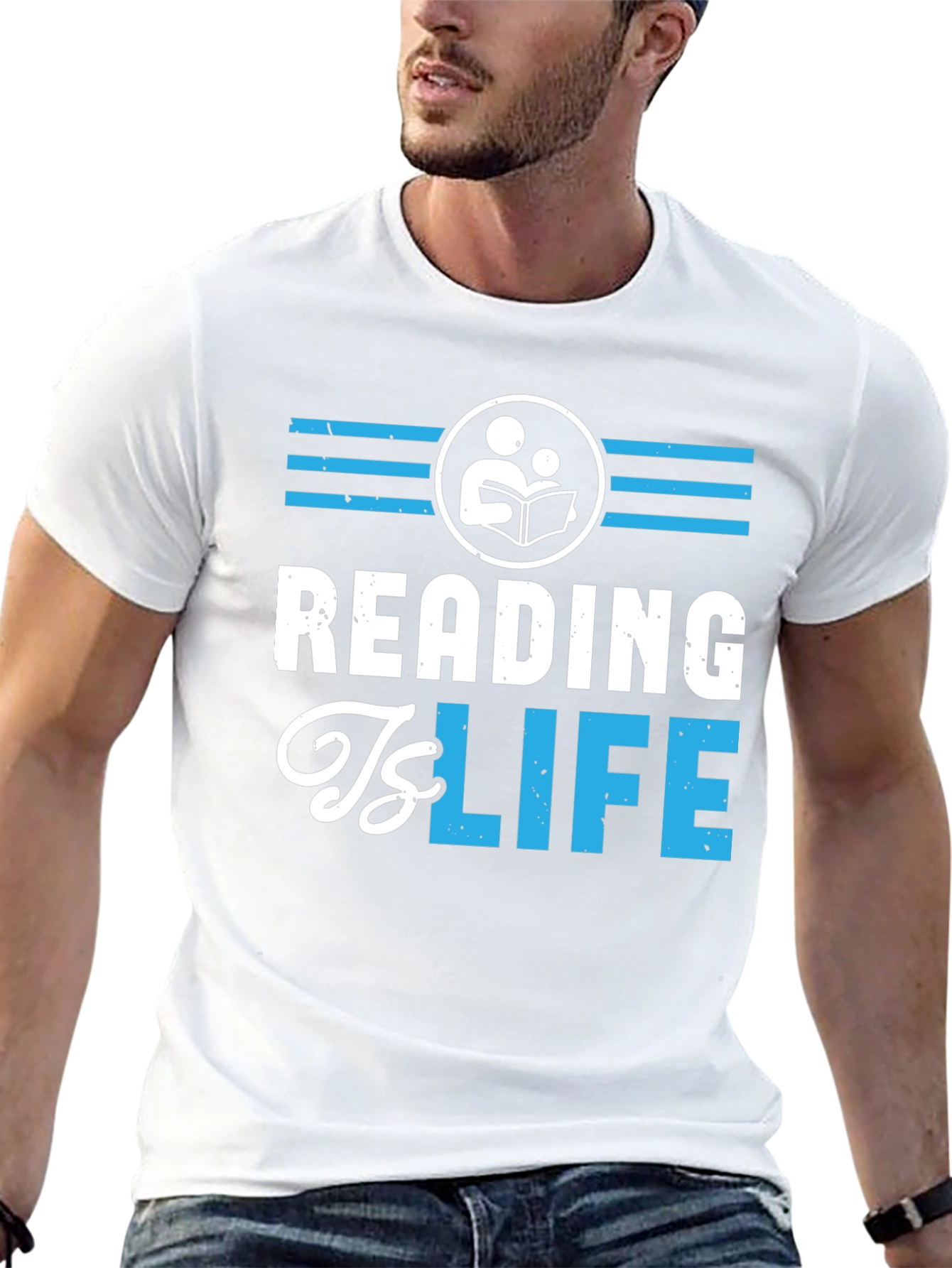 Reading Is Life Graphic Tee - Black