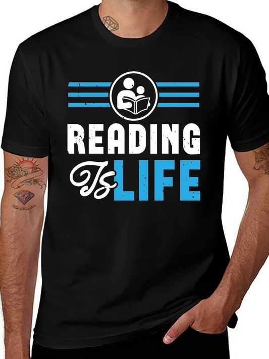 Reading Is Life Graphic Tee - Black