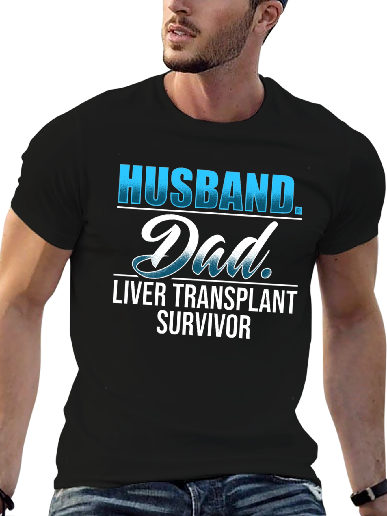Husband Dad Liver Transplant Survivor T-Shirt