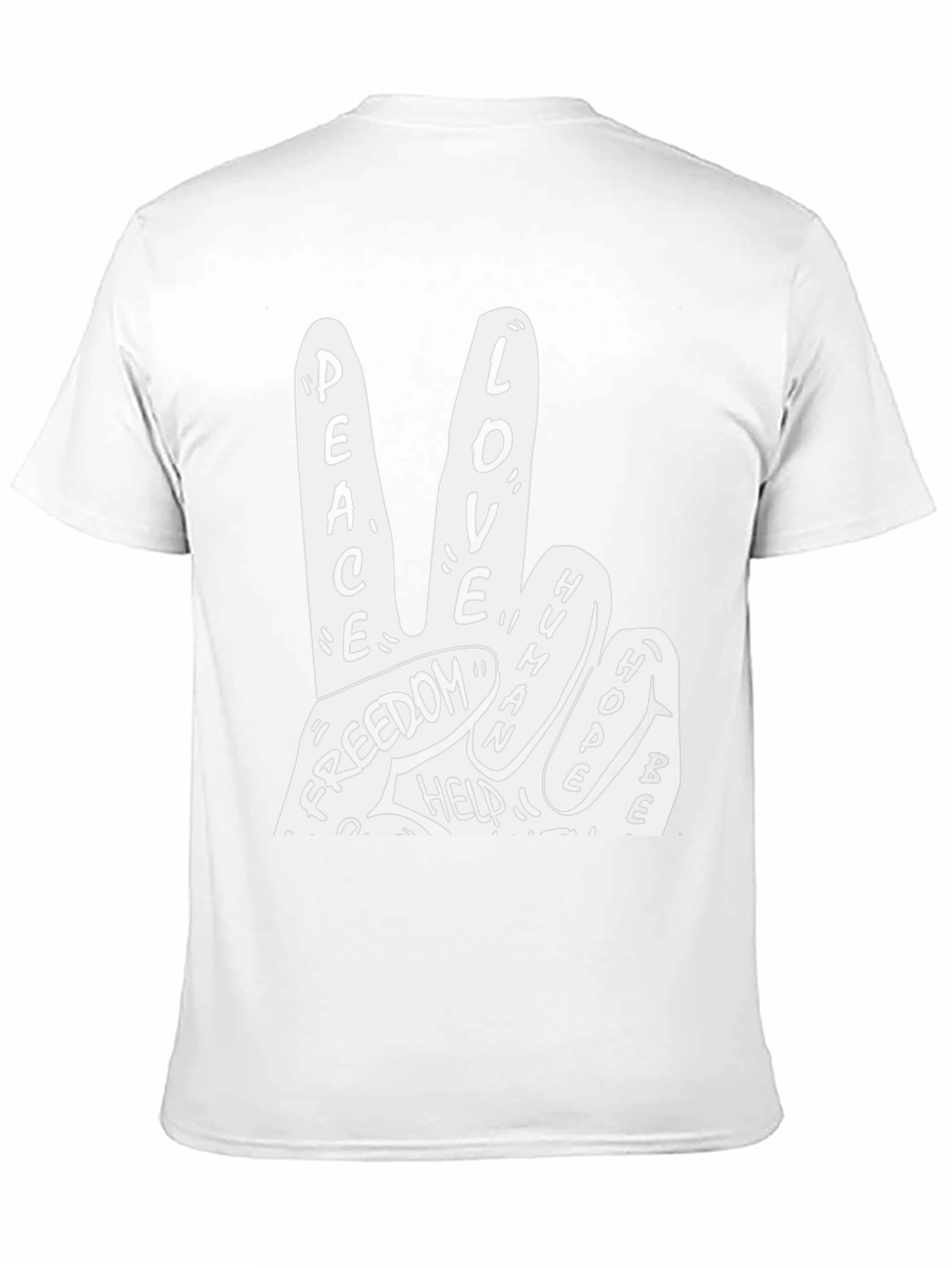 Peace Love Freedom Graphic Tee - Black Cotton T-Shirt