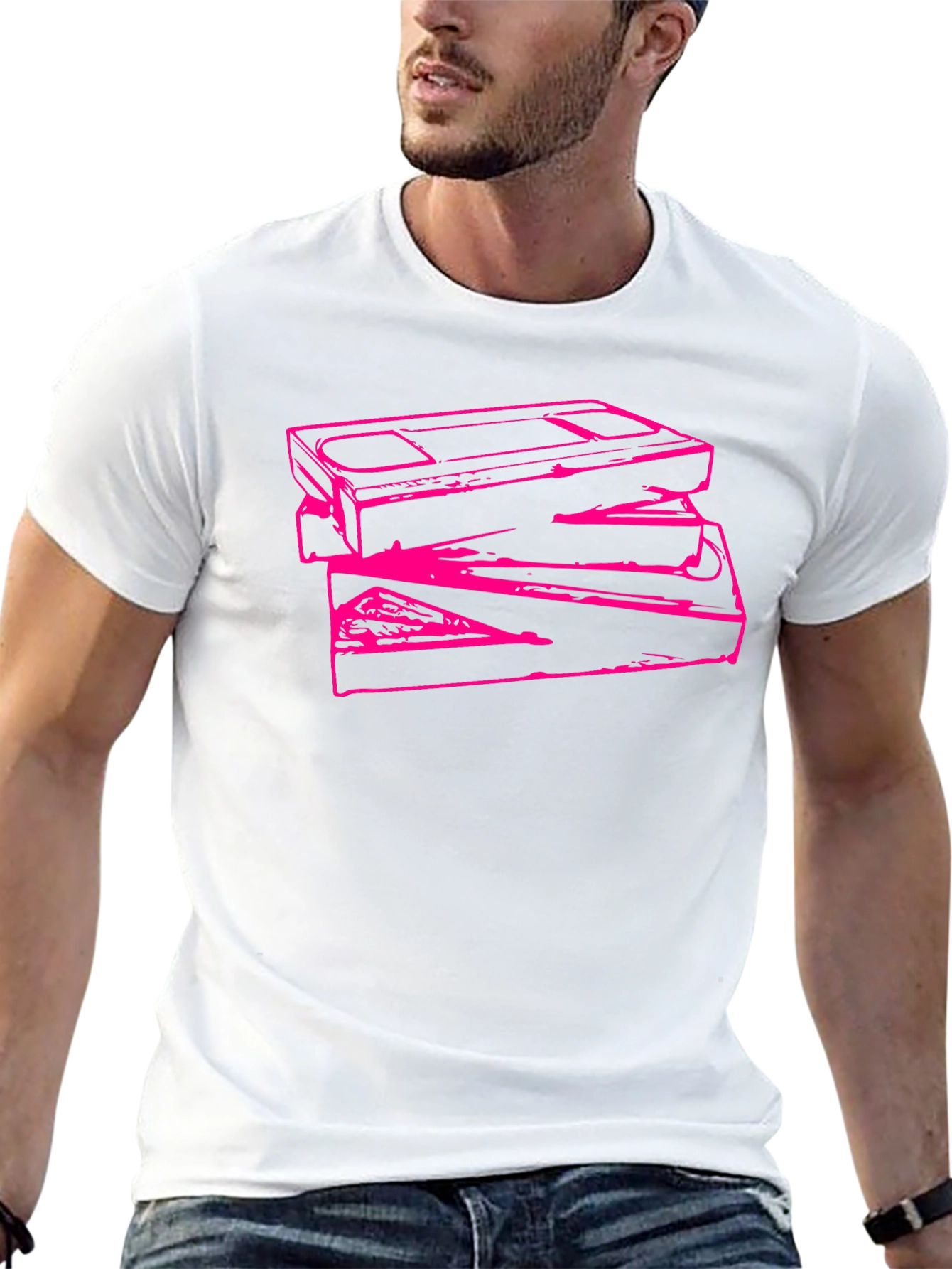 Retro Stacked VHS Tape Graphic Tee