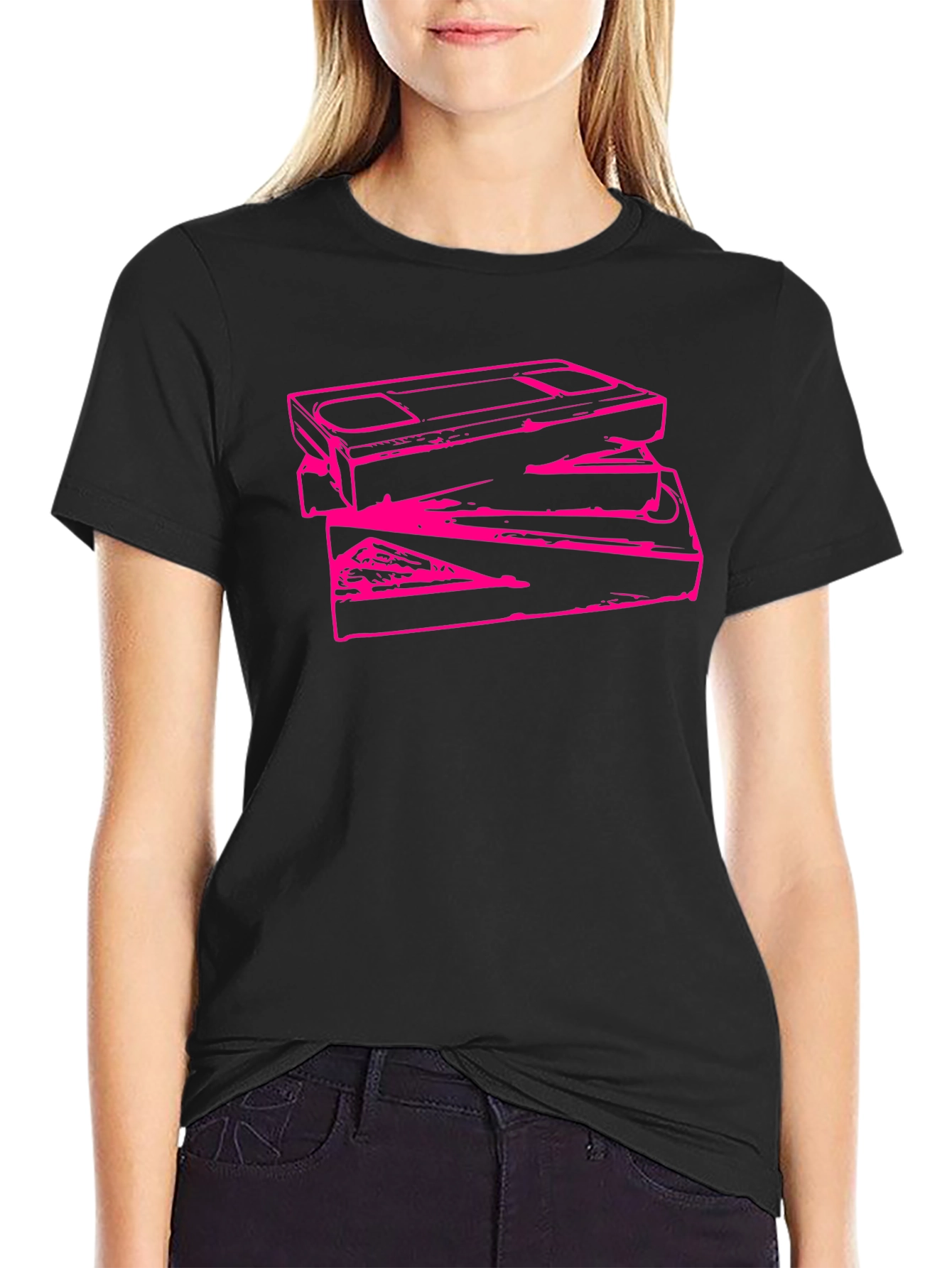 Retro Stacked VHS Tape Graphic Tee