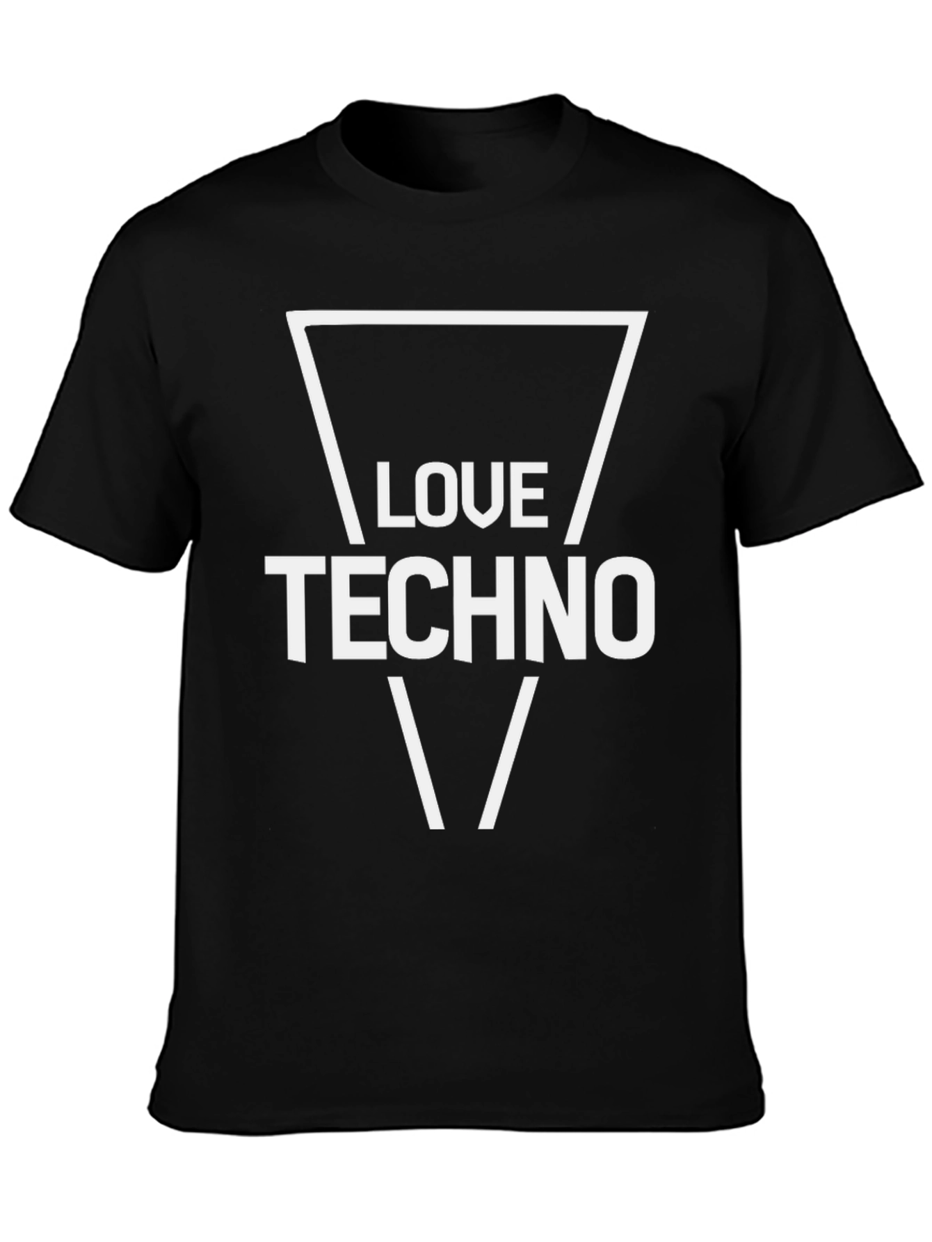 Love Techno Black Graphic Tee