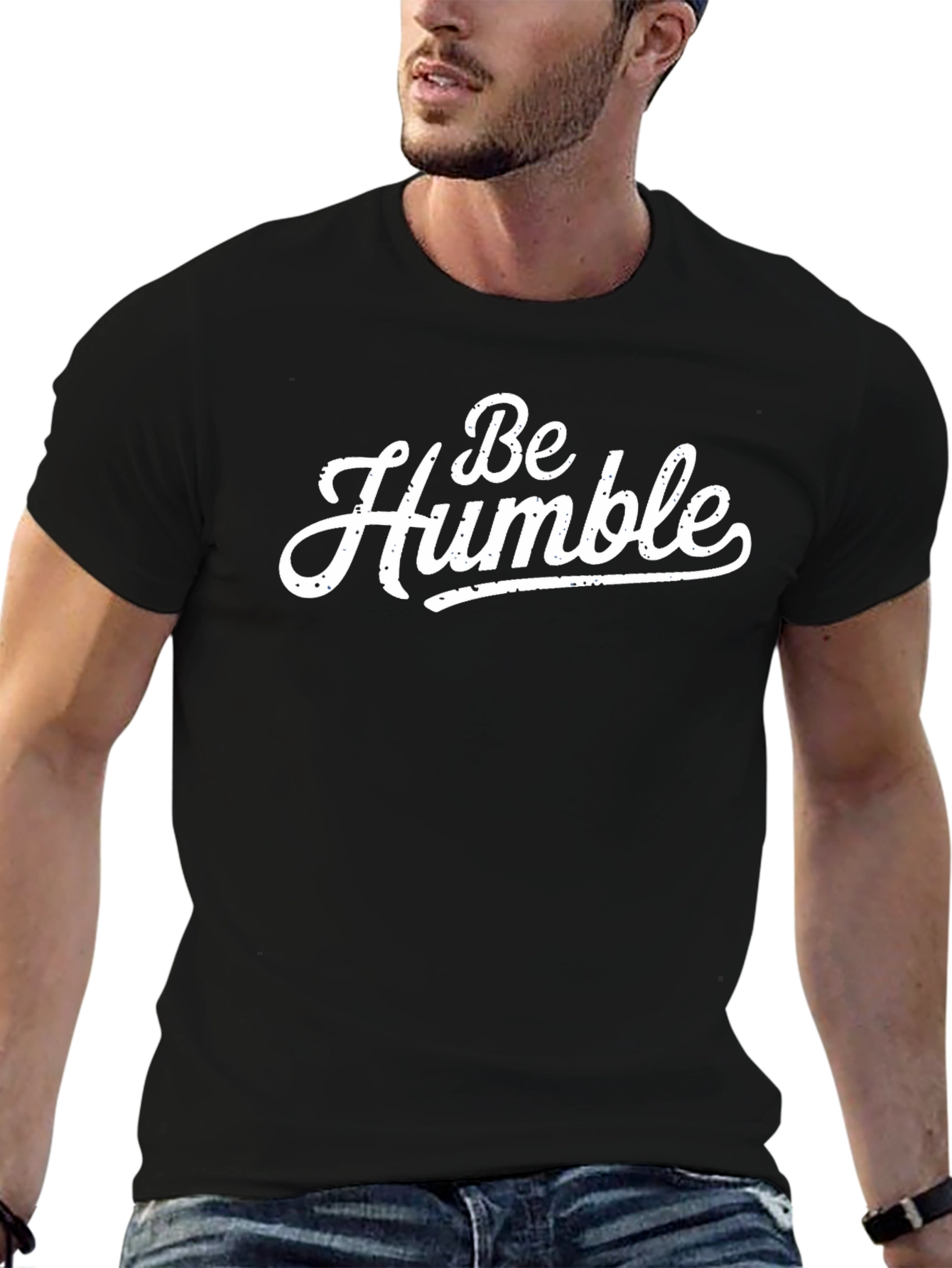 Be Humble Graphic Tee - Stylish Black Cotton T-Shirt