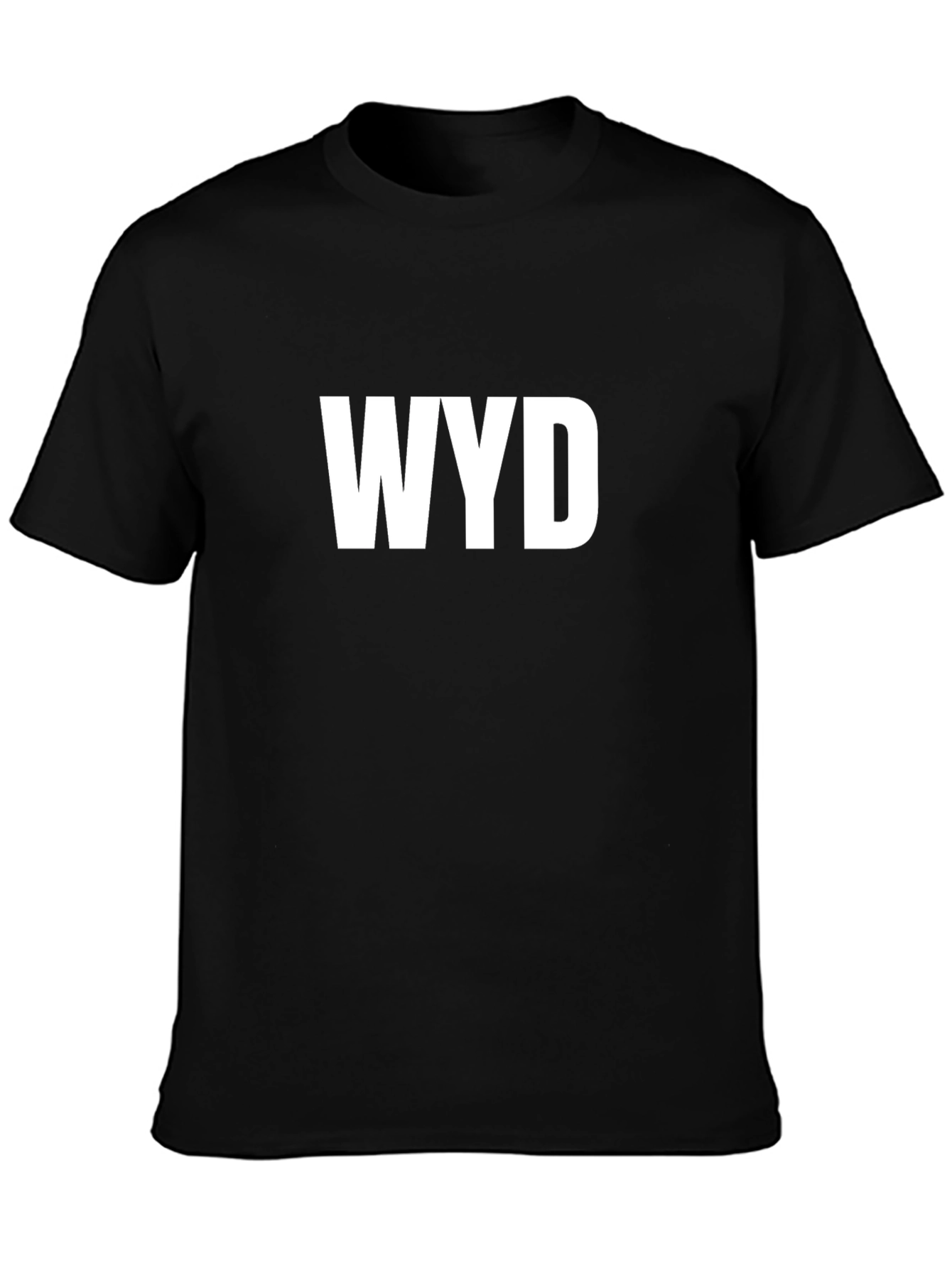 WYD Graphic T-Shirt - Black Crew Neck Tee