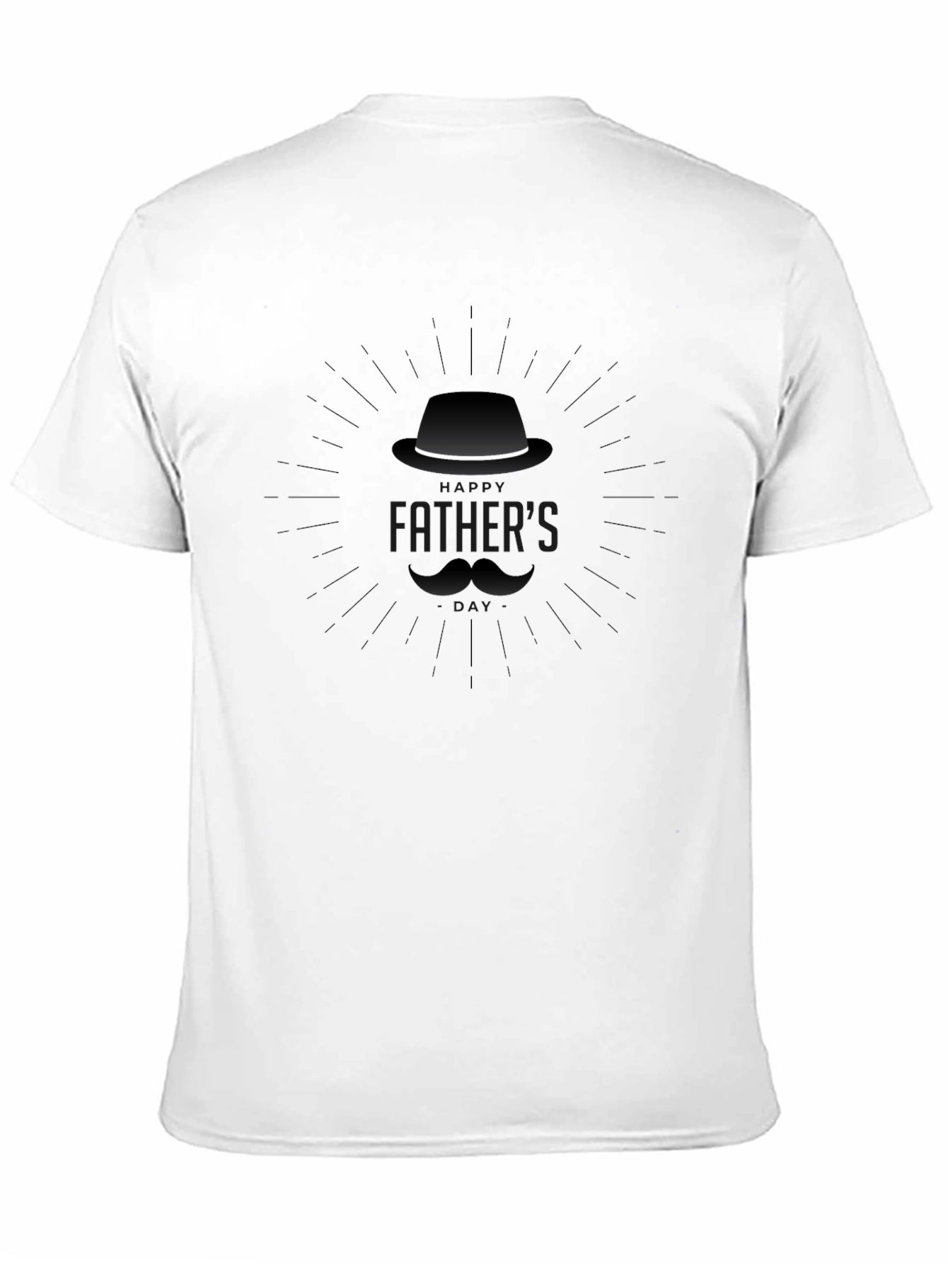 Fathers Day Hat & Mustache Graphic T-Shirt
