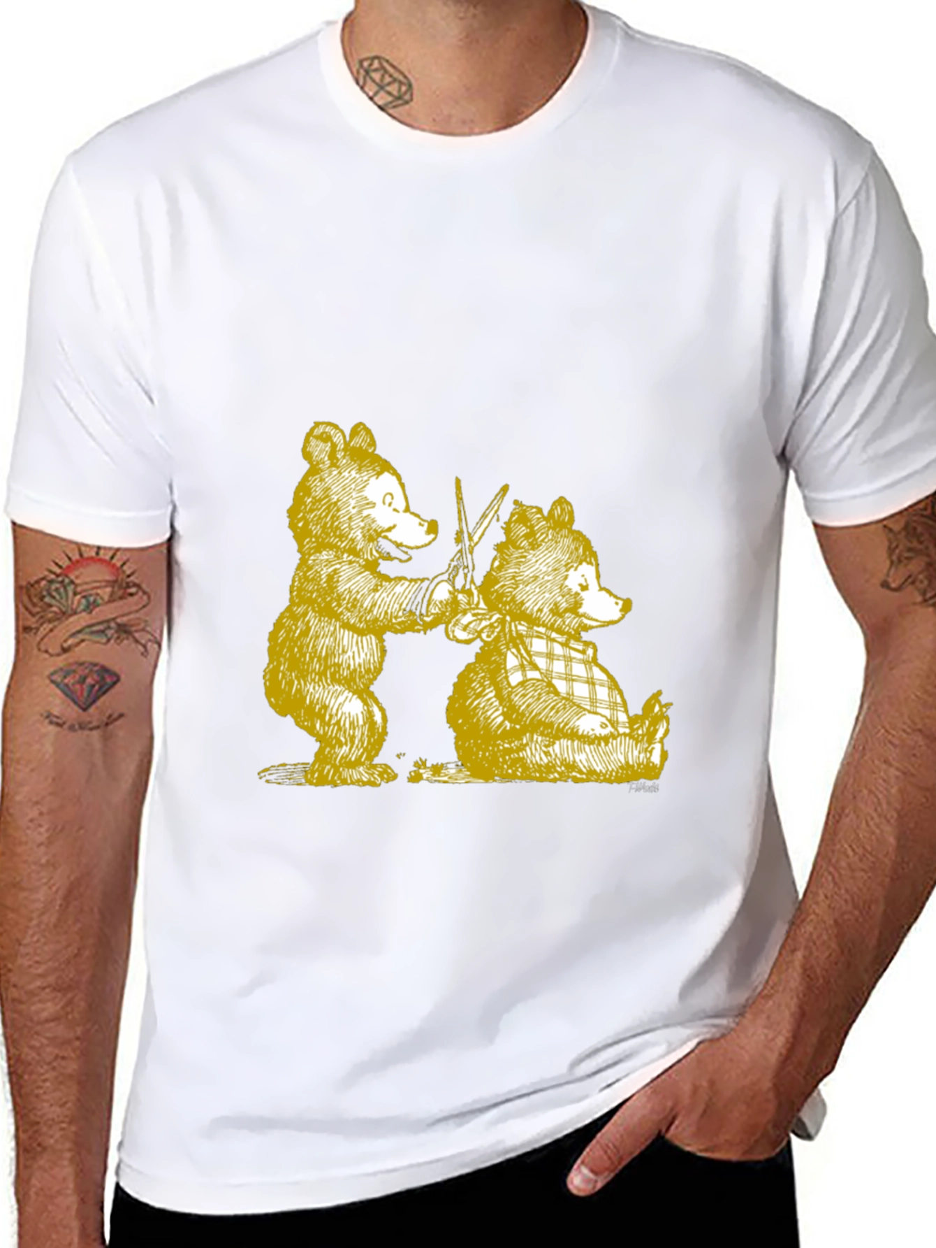 Bear Barber Graphic Tee
