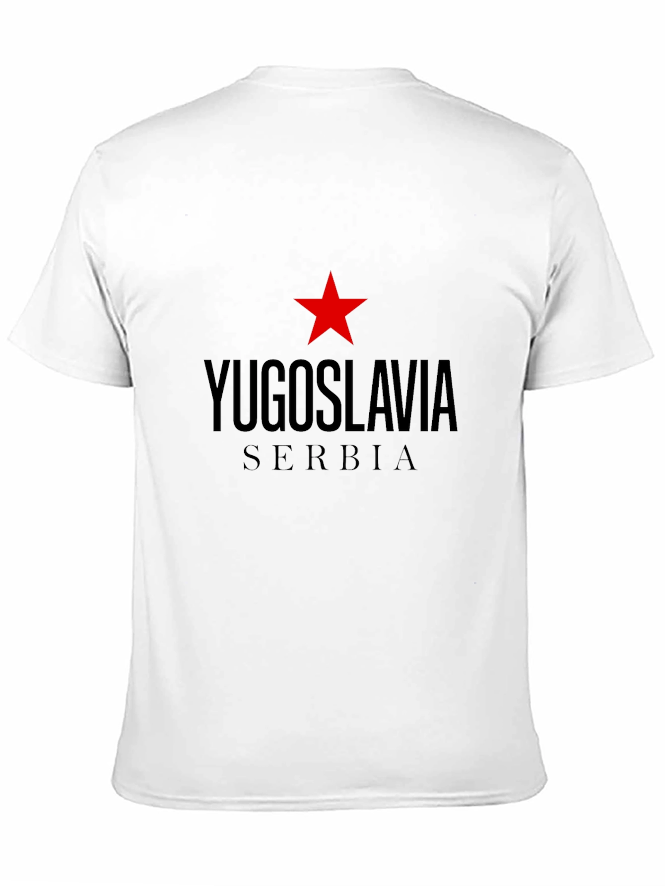Yugoslavia Serbia Graphic Tee - Red Star Black T-Shirt