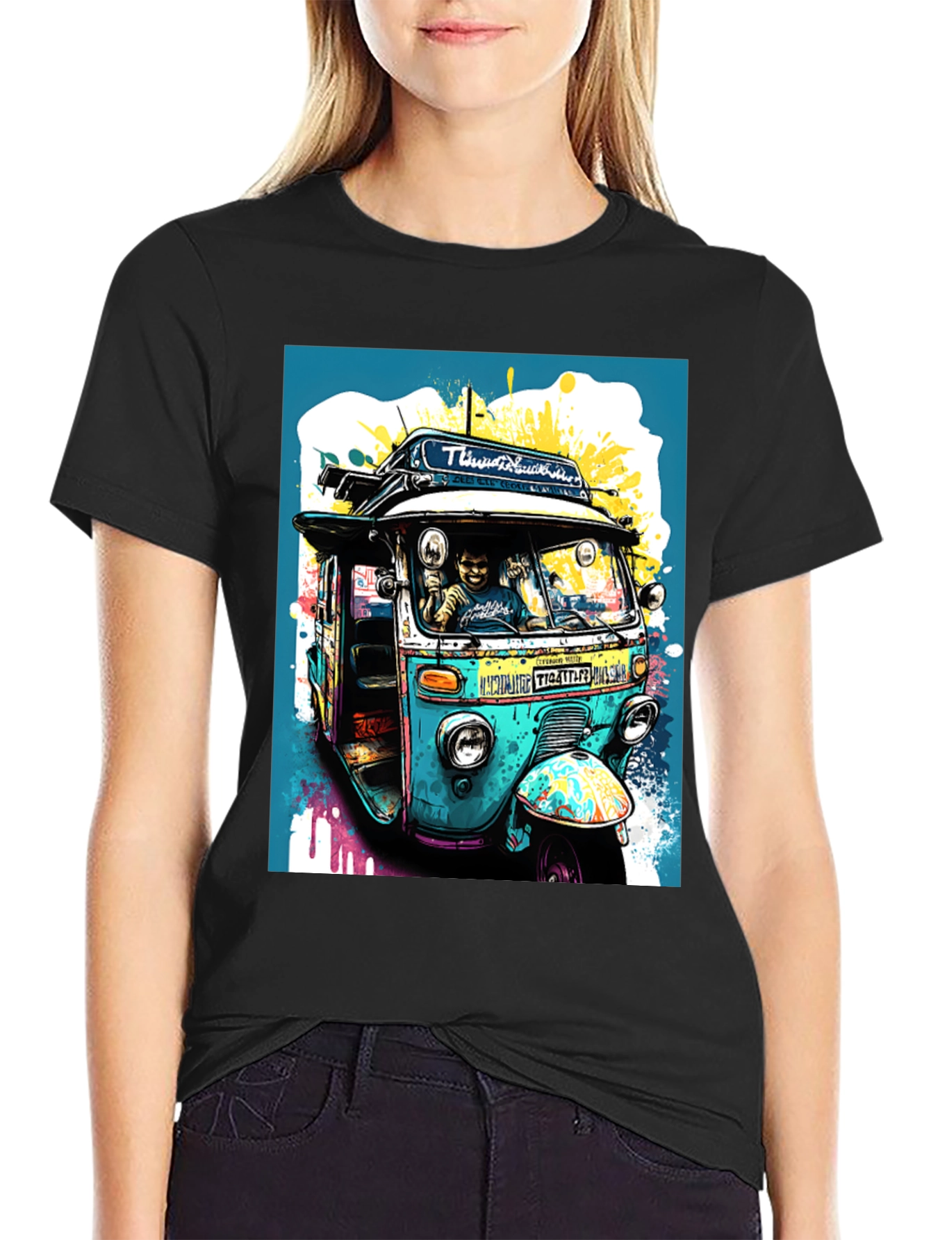 Thailand Tuk-Tuk Graphic Tee - Novelty Design