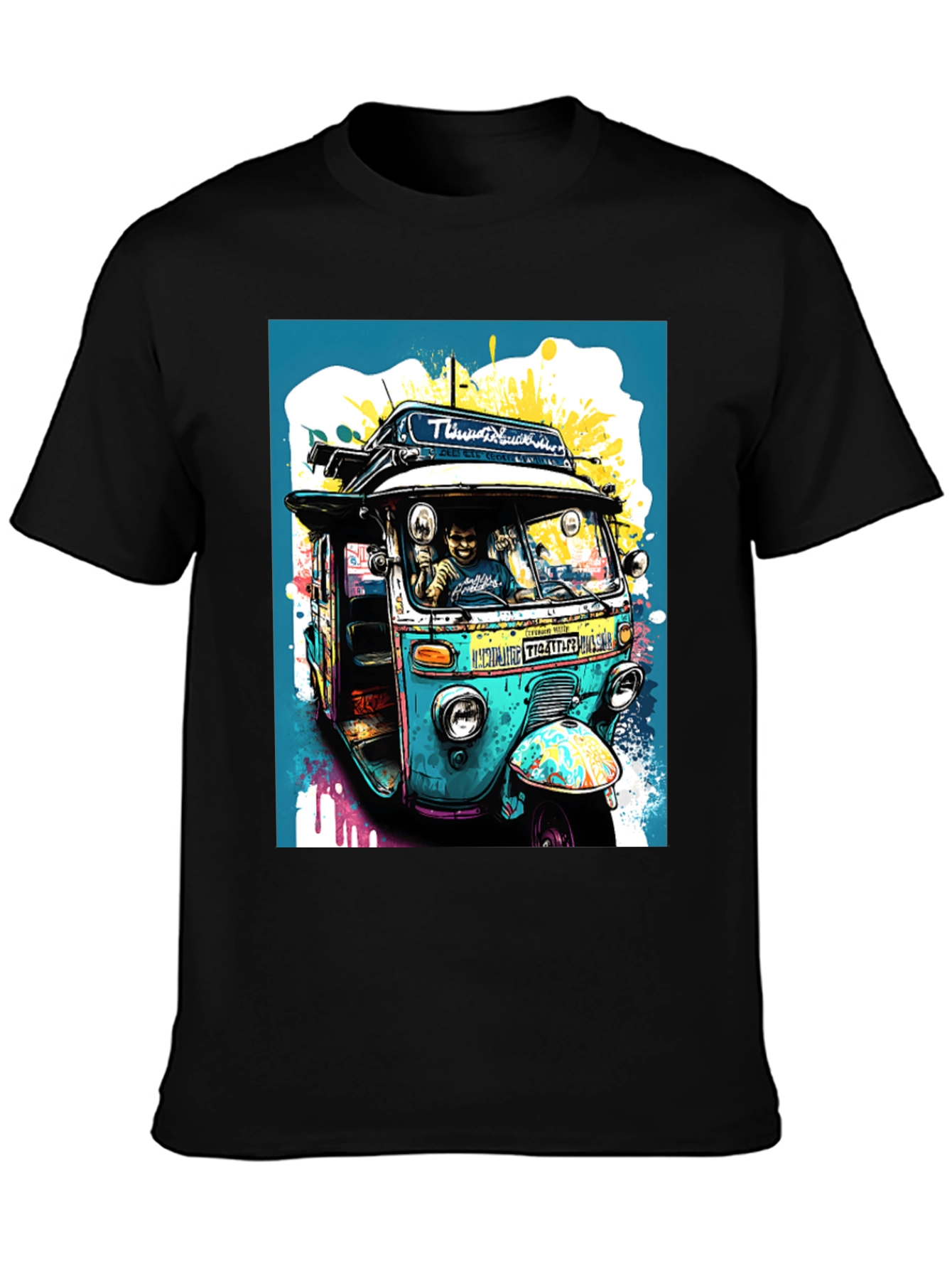 Thailand Tuk-Tuk Graphic Tee - Novelty Design