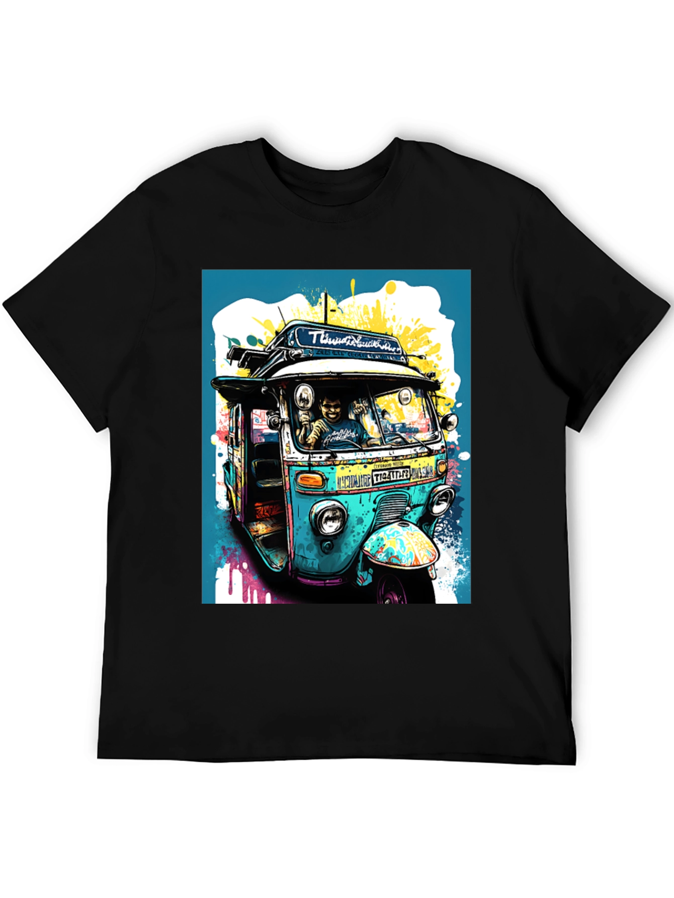 Thailand Tuk-Tuk Graphic Tee - Novelty Design