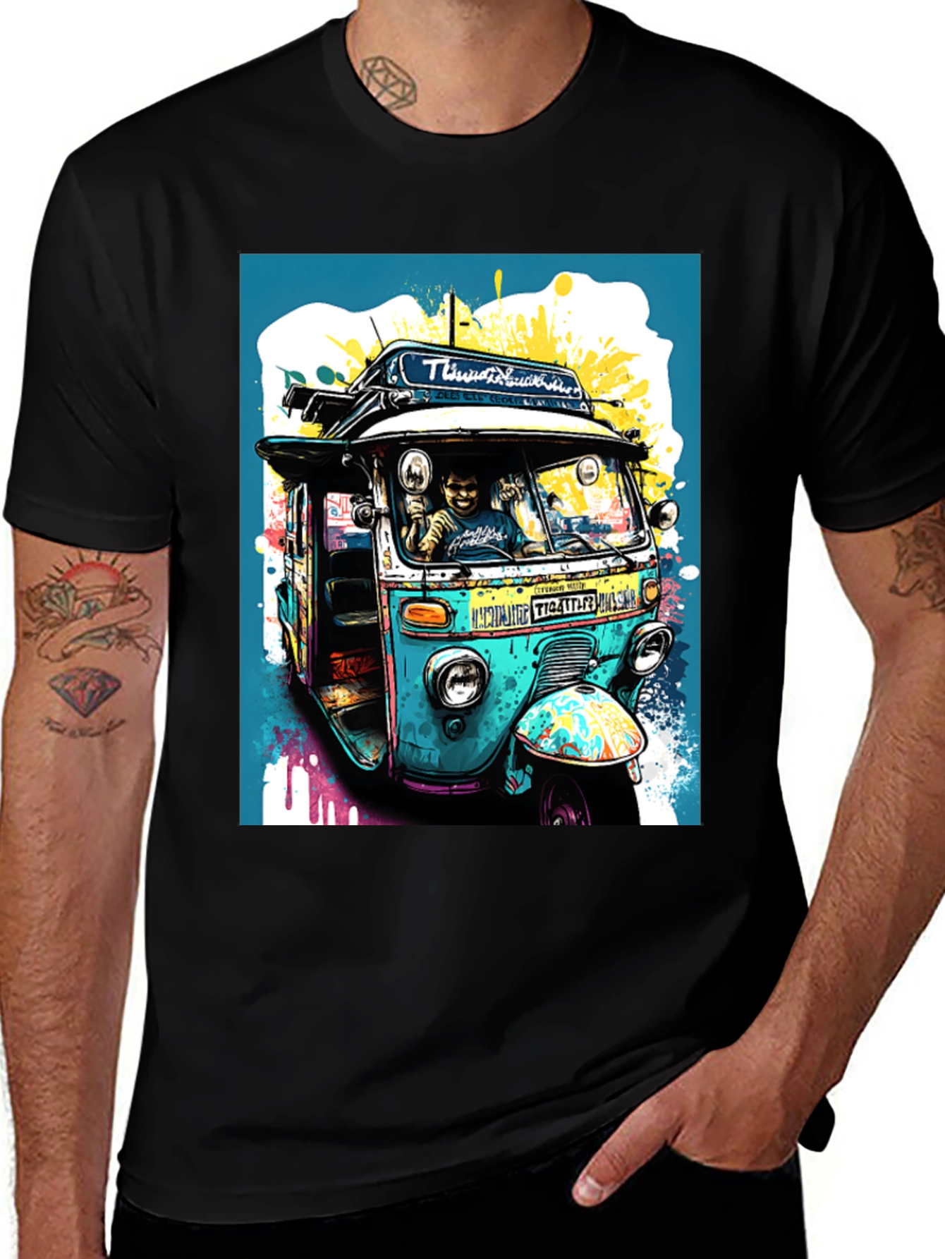 Thailand Tuk-Tuk Graphic Tee - Novelty Design