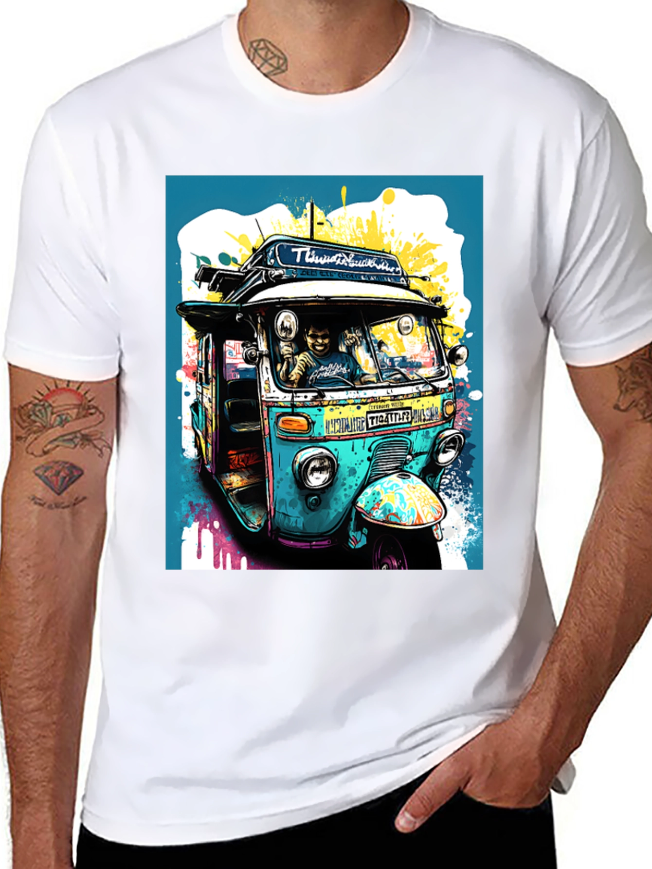 Thailand Tuk-Tuk Graphic Tee - Novelty Design