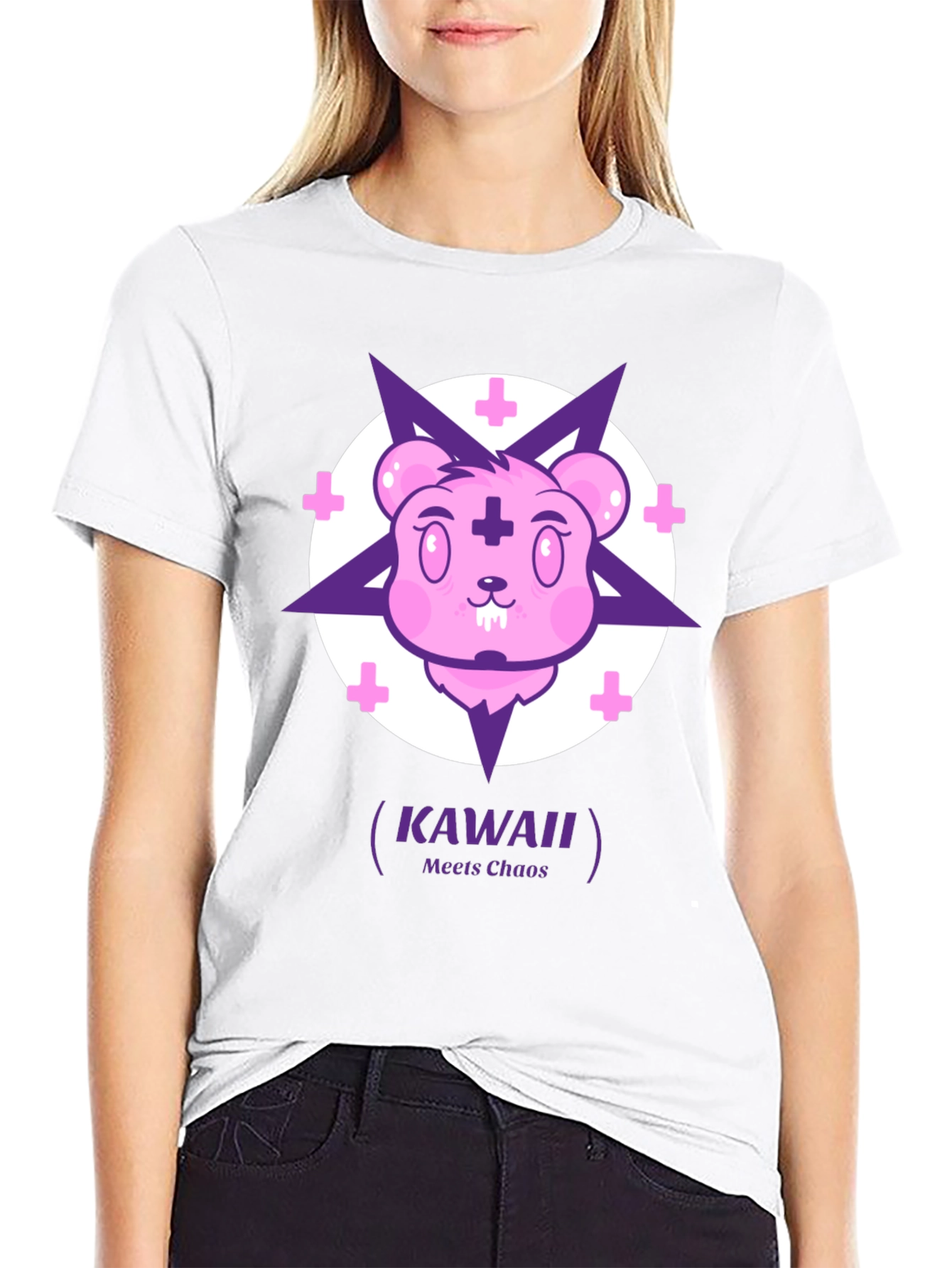 Kawaii Meets Chaos Graphic T-Shirt