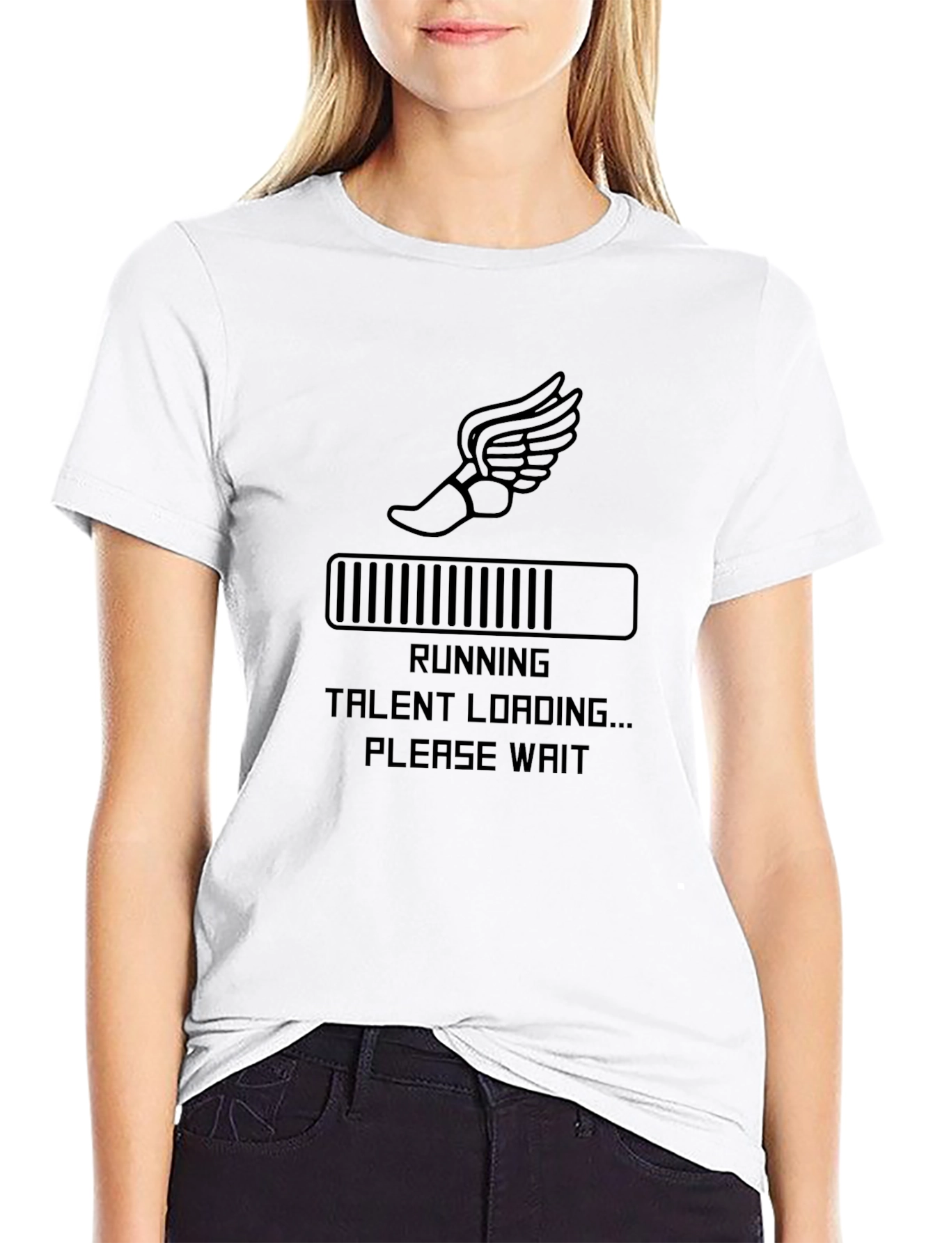 Running Talent Loading Mens Black T-Shirt