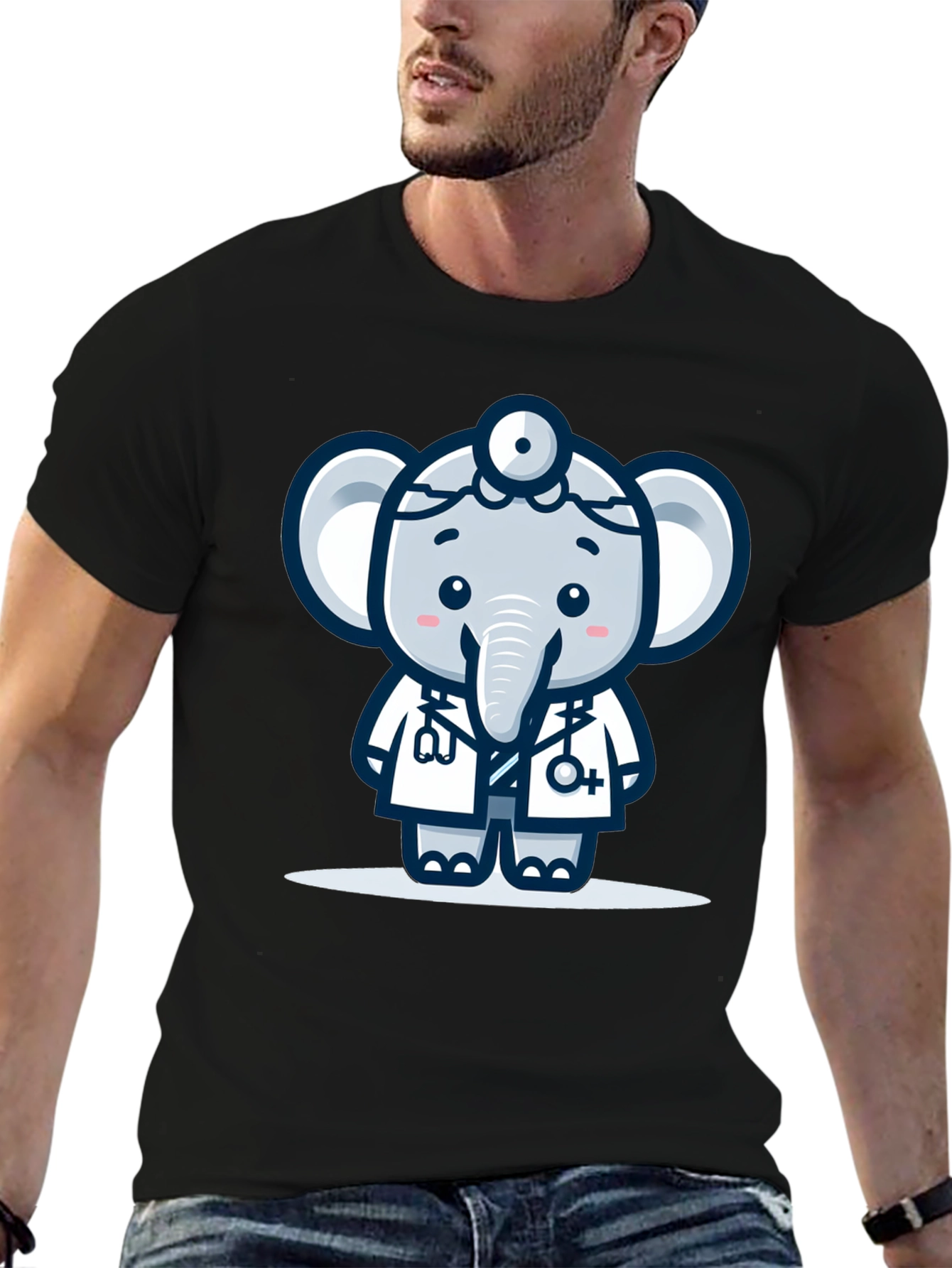 Doctor Elephant Graphic T-Shirt