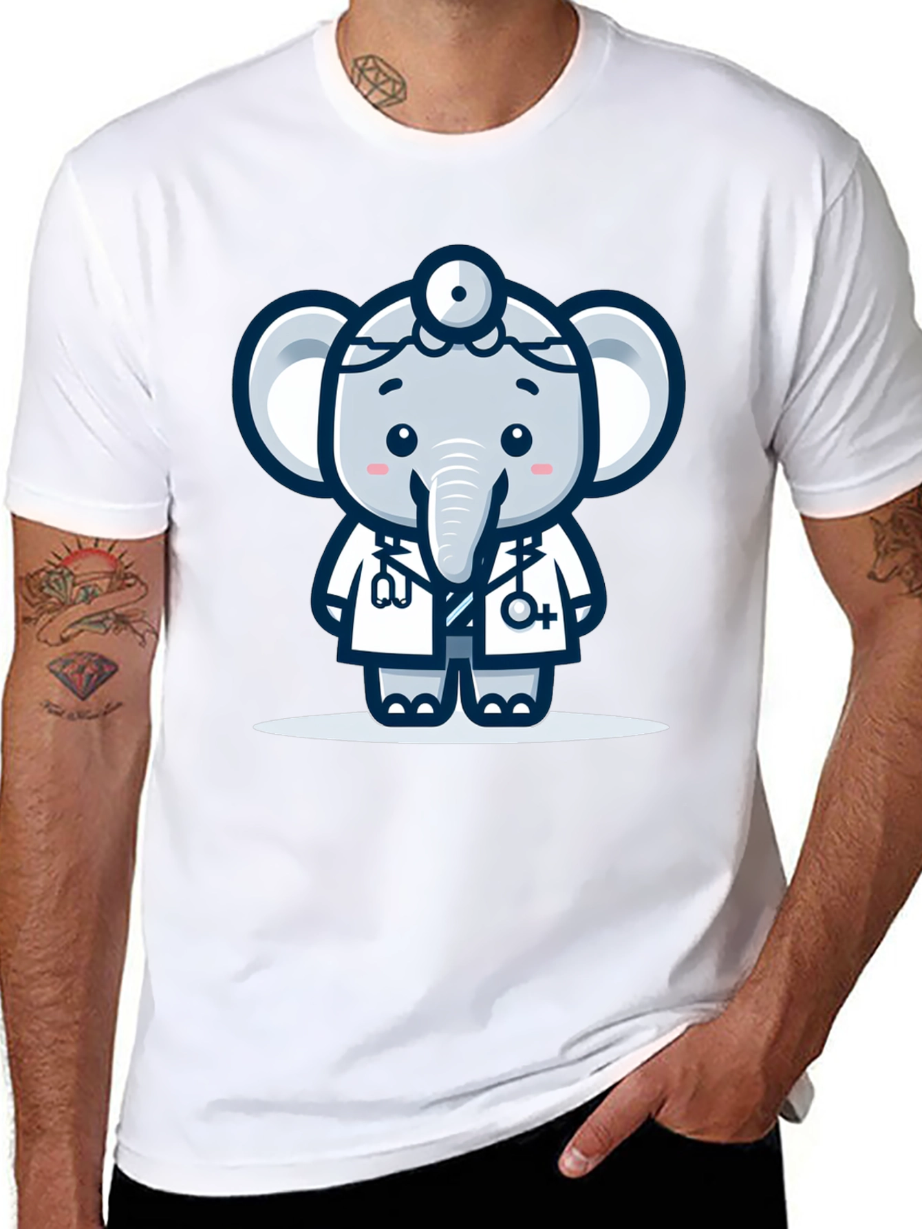 Doctor Elephant Graphic T-Shirt
