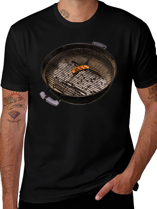 BBQ Grill T-Shirt with Sausage - Novelty Summer Tee