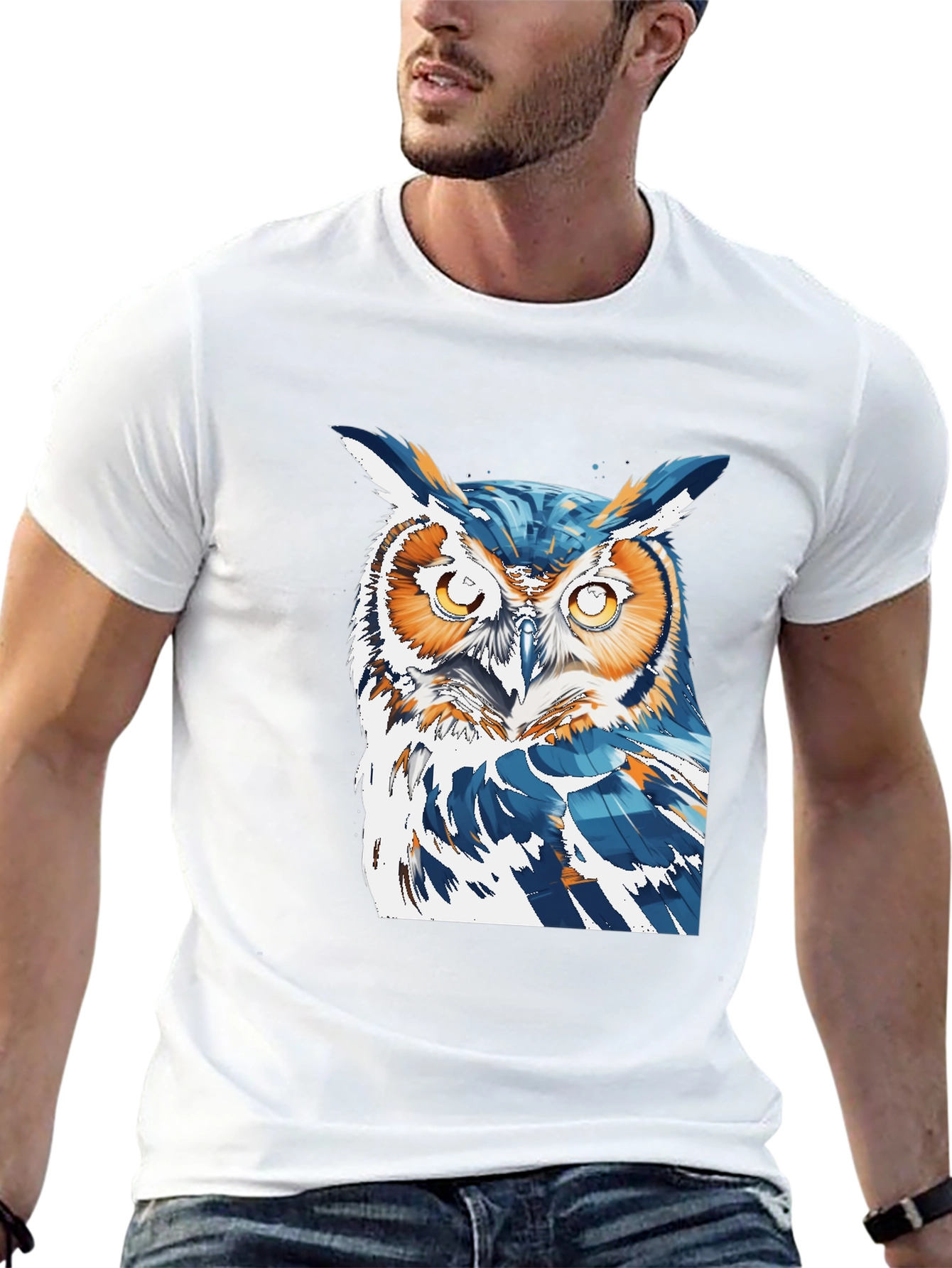 Cool Owl Graphic Tee - Black T-Shirt
