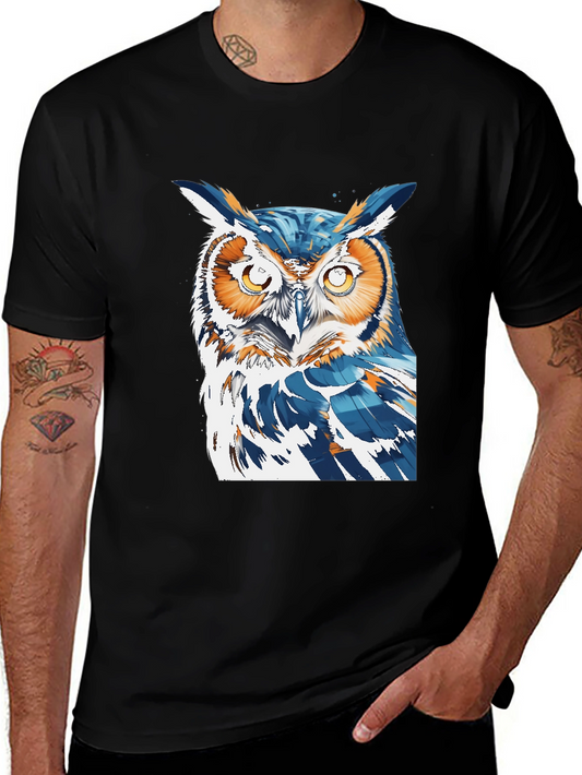Cool Owl Graphic Tee - Black T-Shirt