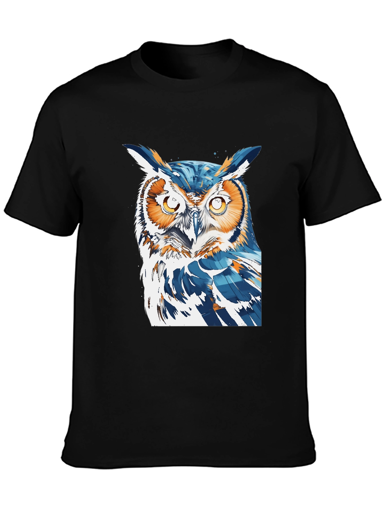 Cool Owl Graphic Tee - Black T-Shirt