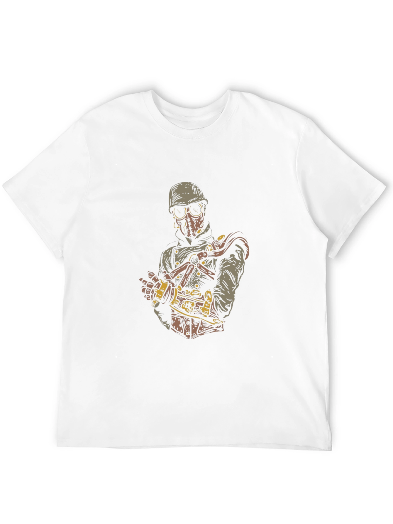 Steampunk Graphic Print Tee - Black