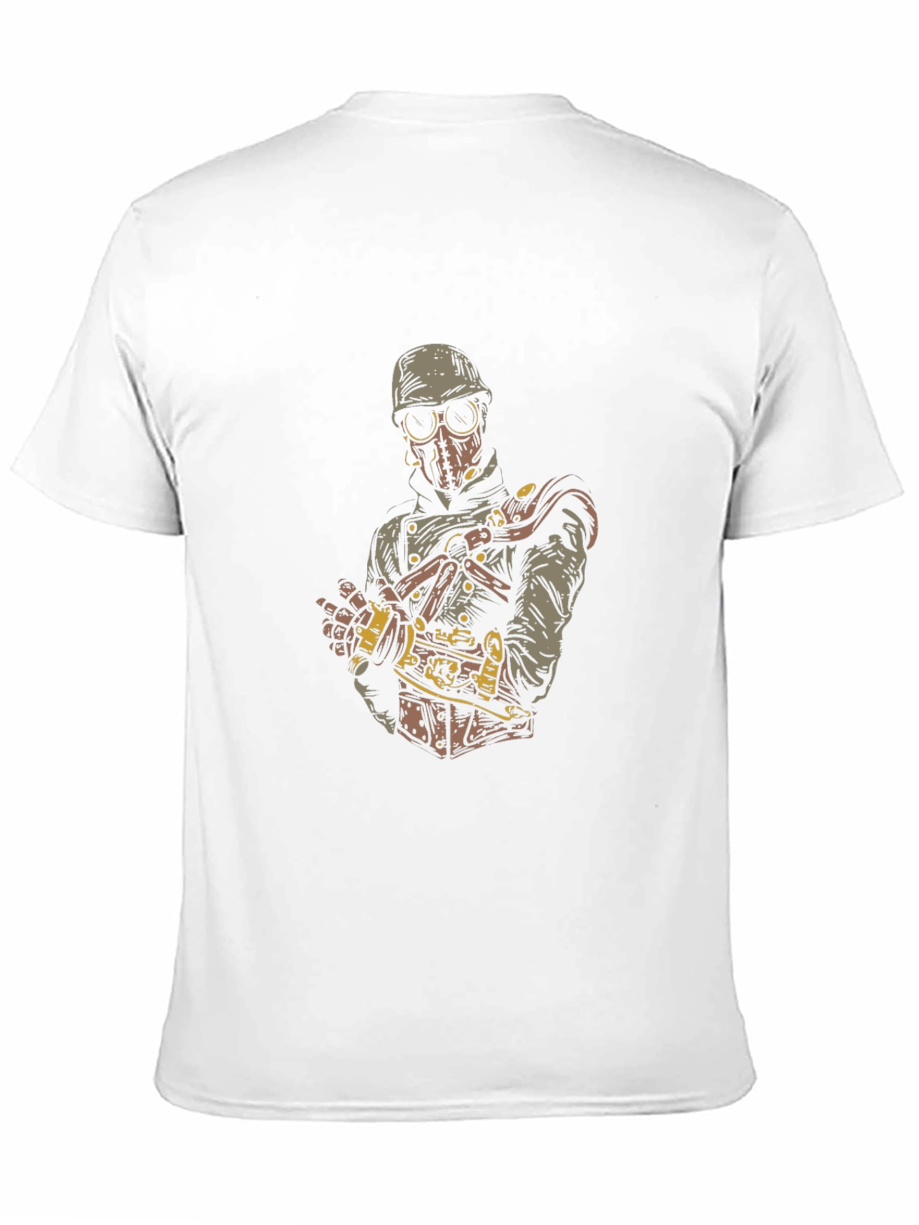 Steampunk Graphic Print Tee - Black