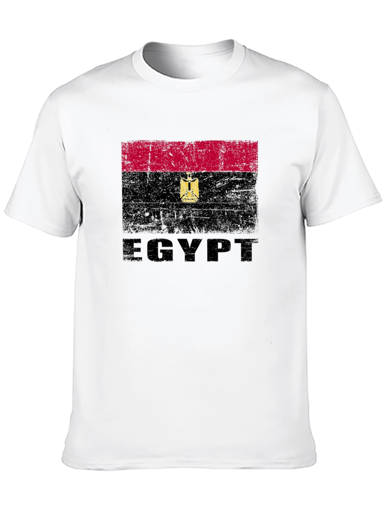 Egypt Flag Graphic T-Shirt - Distressed Design