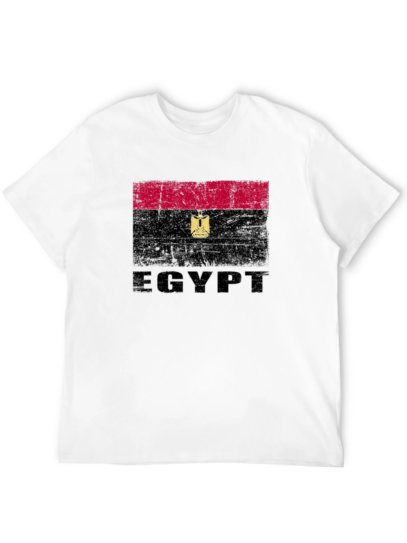 Egypt Flag Graphic T-Shirt - Distressed Design