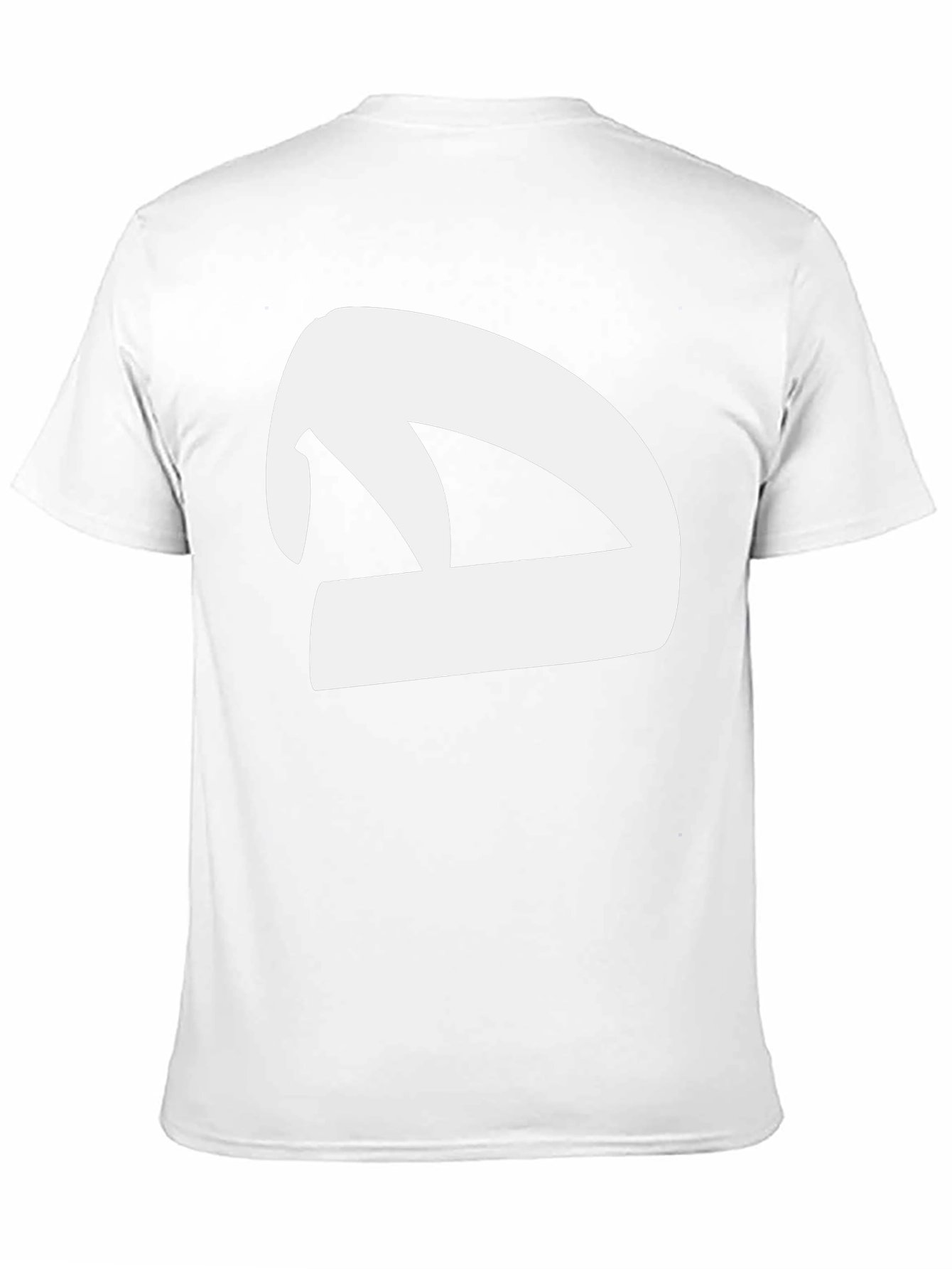 Black T-Shirt with White Abstract Symbol Graphic
