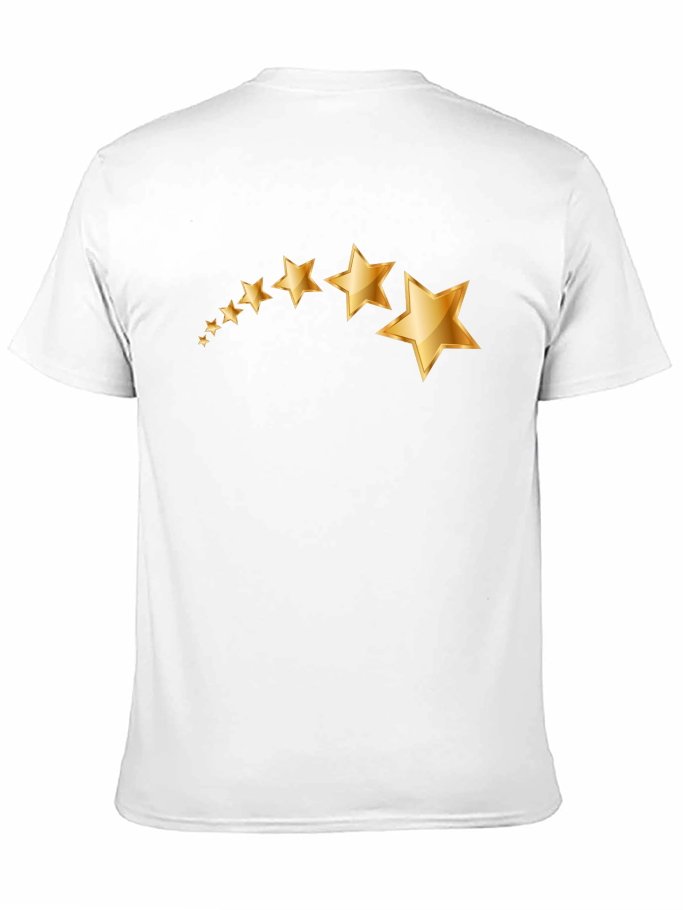 Mens Black T-Shirt with Gold Star Graphic