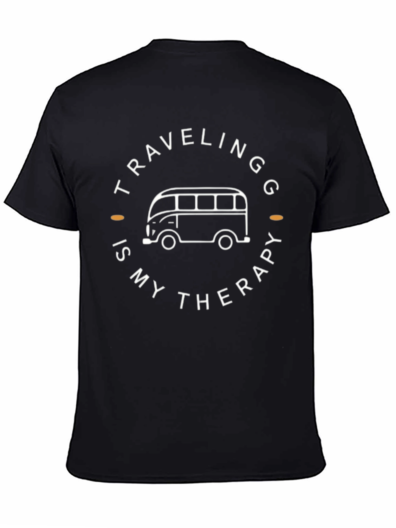 Travel Therapy Tee - Black Comfort Fit T-Shirt