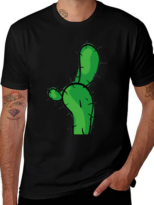Cactus Graphic Tee - Green Novelty T-Shirt