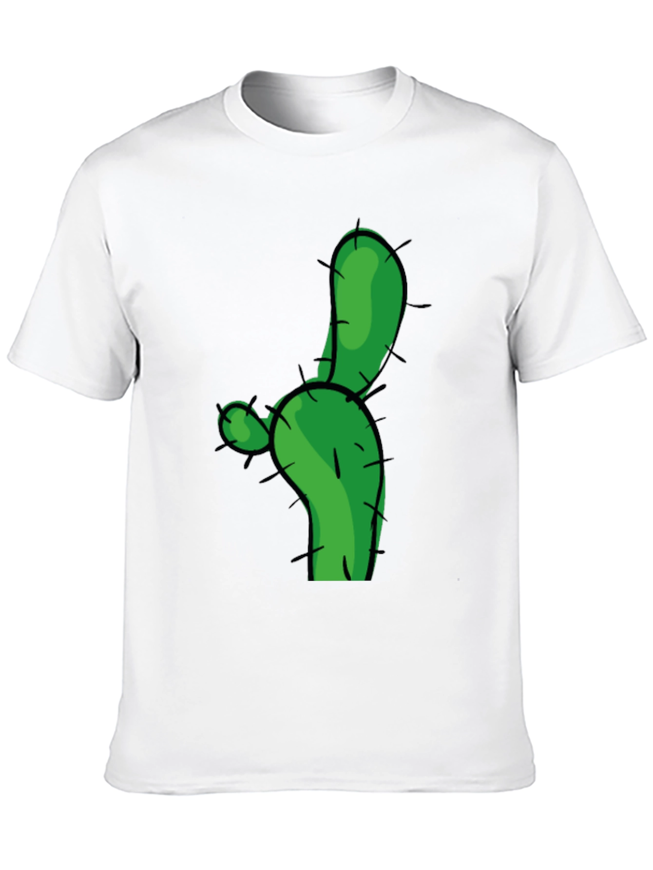 Cactus Graphic Tee - Green Novelty T-Shirt