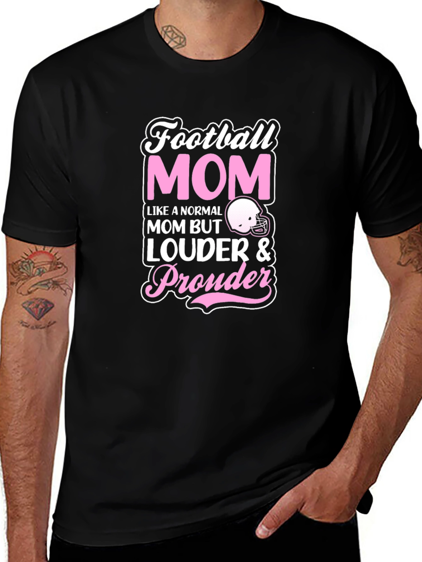 Football Mom T-Shirt - Louder & Prouder