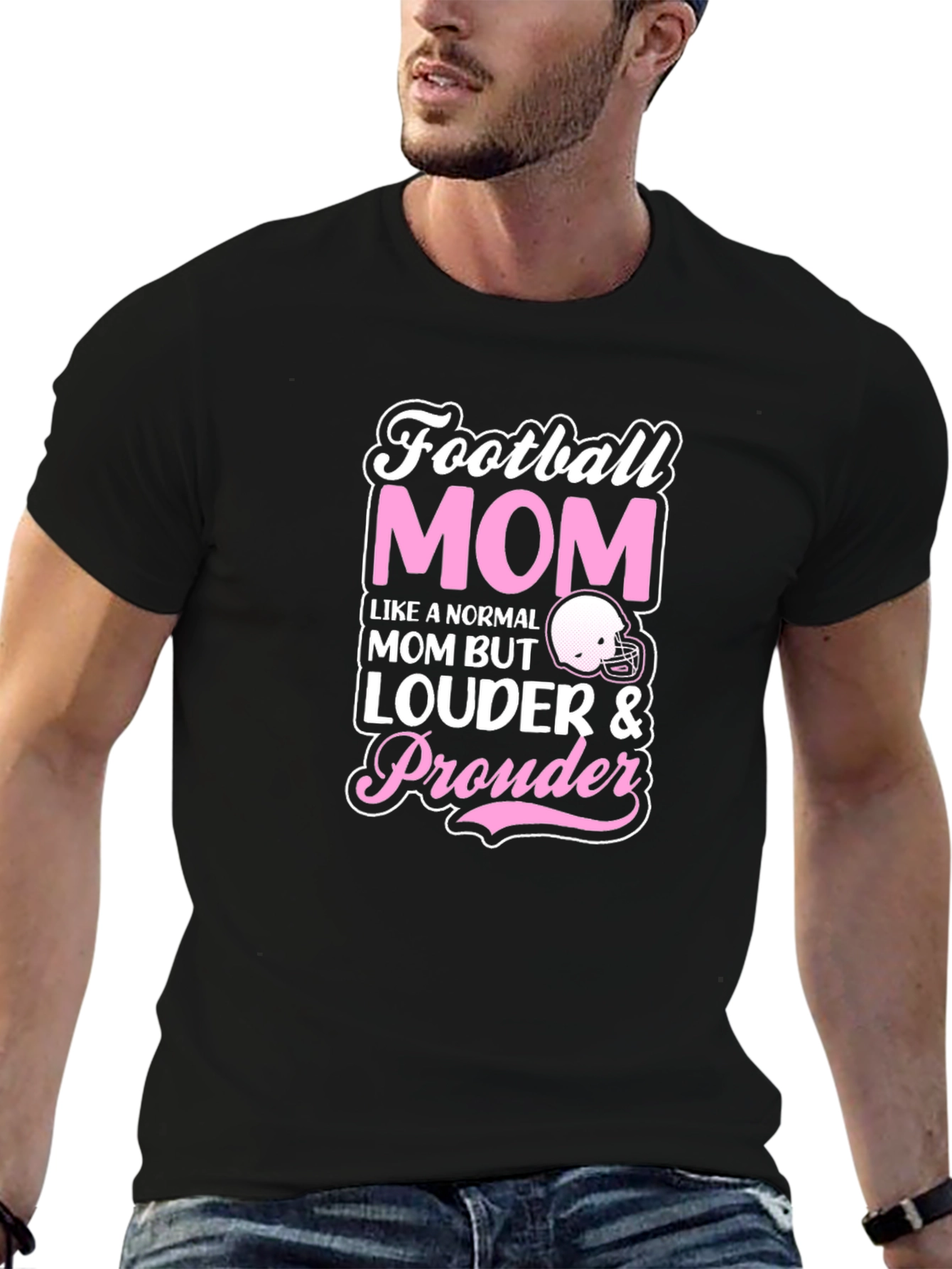 Football Mom T-Shirt - Louder & Prouder