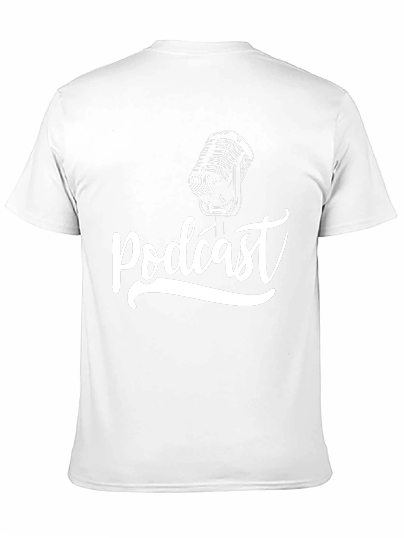 Podcast Microphone T-Shirt - Black Graphic Tee