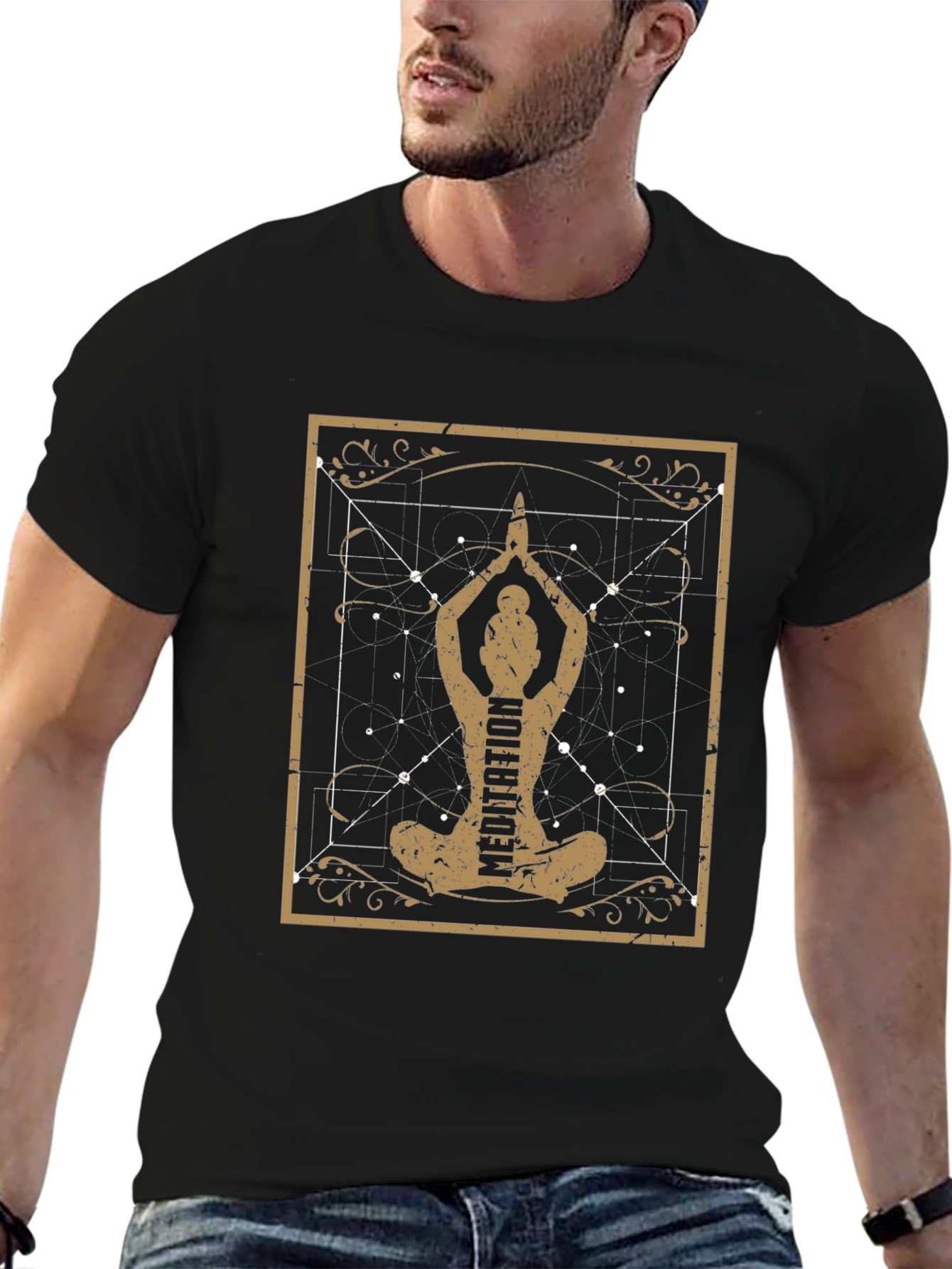 Meditation Graphic T-Shirt - Black
