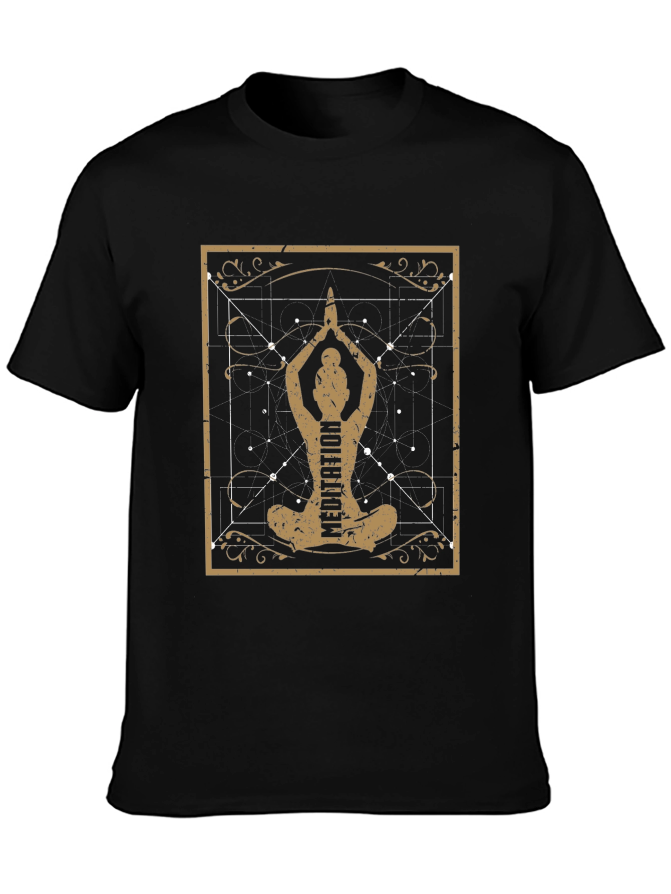 Meditation Graphic T-Shirt - Black