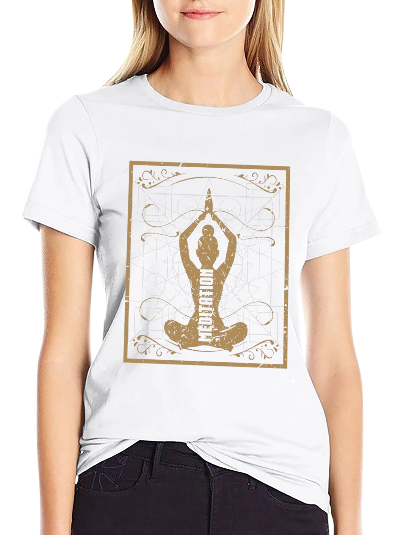 Meditation Graphic T-Shirt - Black