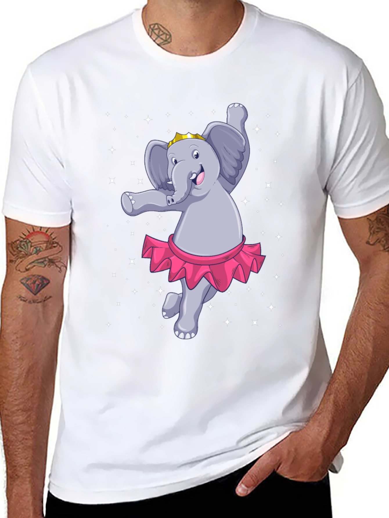 Dancing Elephant T-Shirt: Cute Cartoon Design
