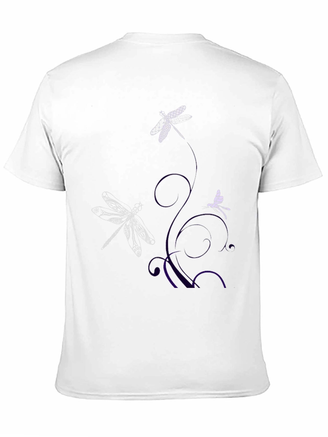 Dragonfly Graphic Print Tee - Black