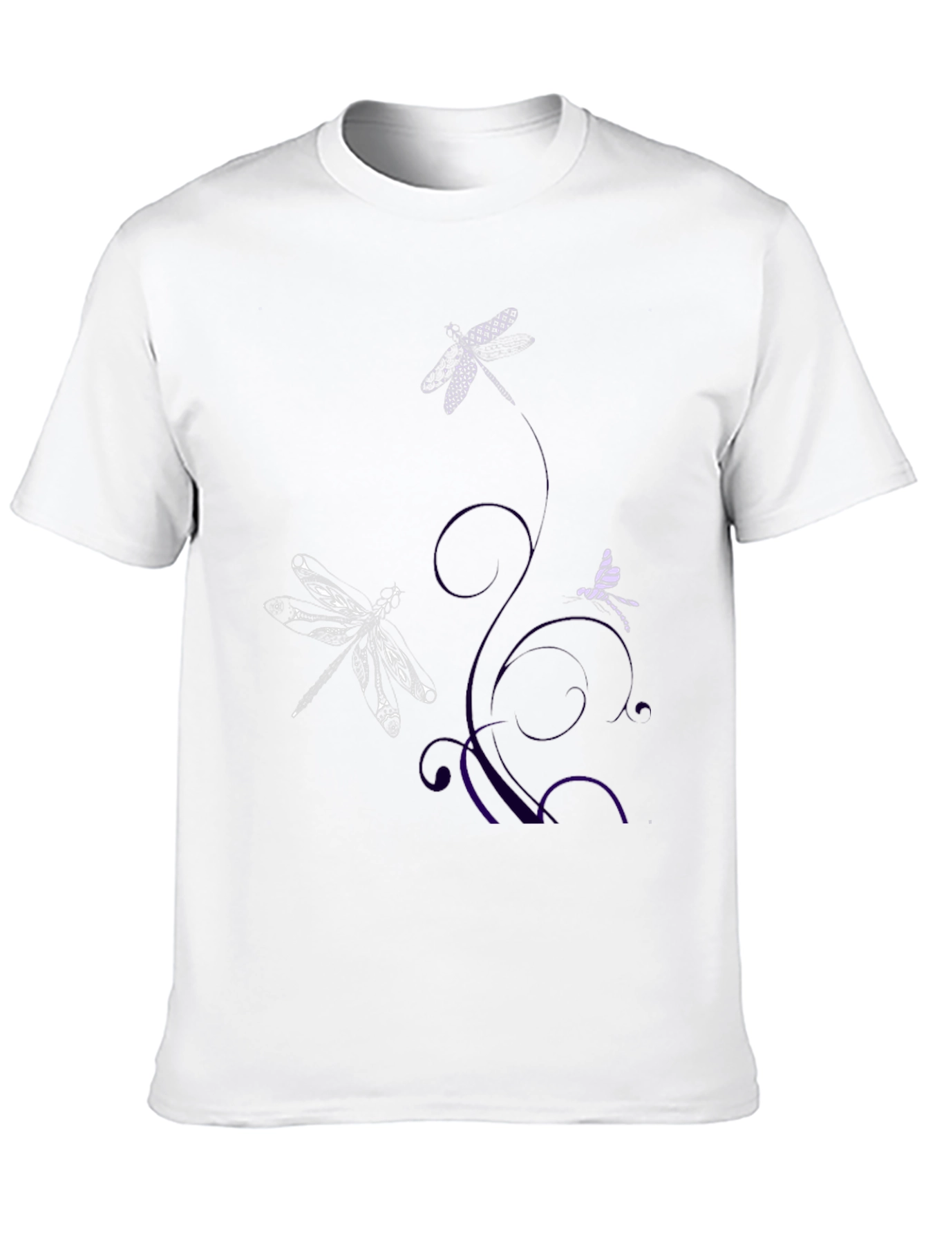 Dragonfly Graphic Print Tee - Black