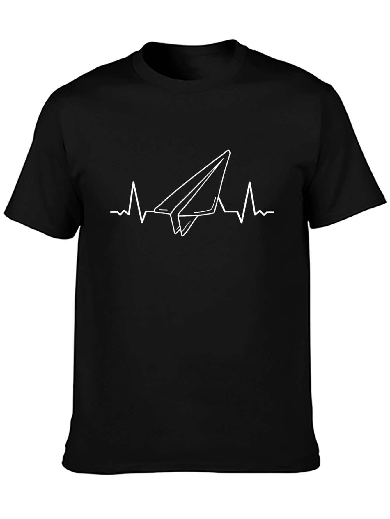 Paper Plane Heartbeat T-Shirt - Aviation Lover Tee