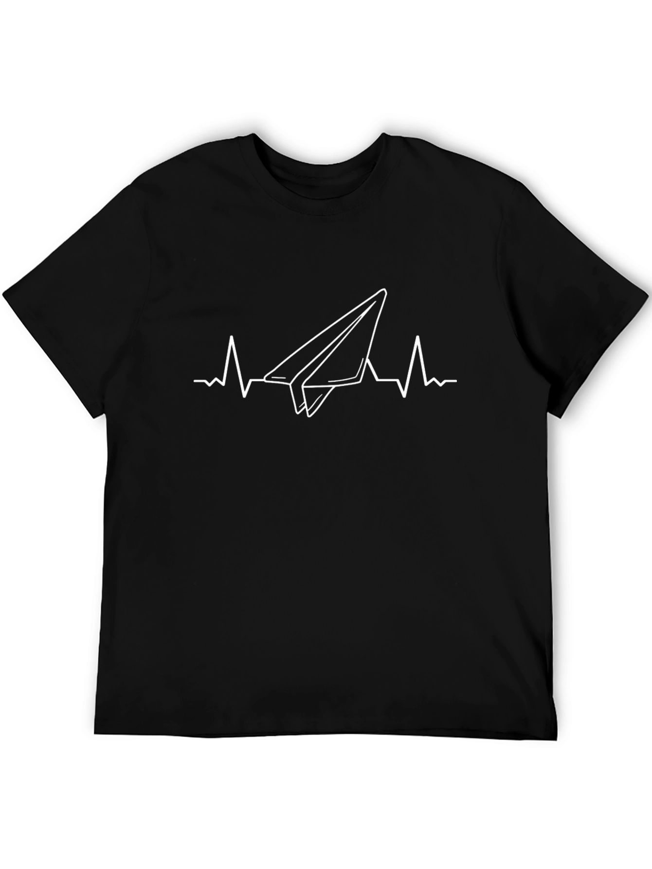 Paper Plane Heartbeat T-Shirt - Aviation Lover Tee