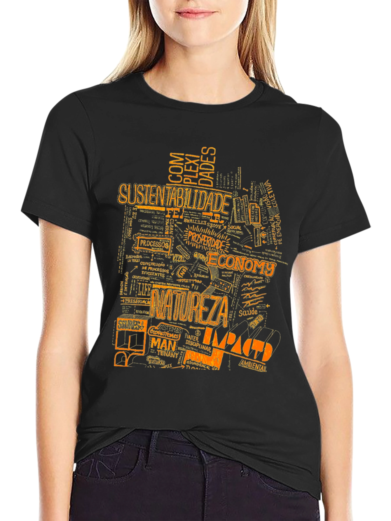 Sustainability Word Art Graphic Tee