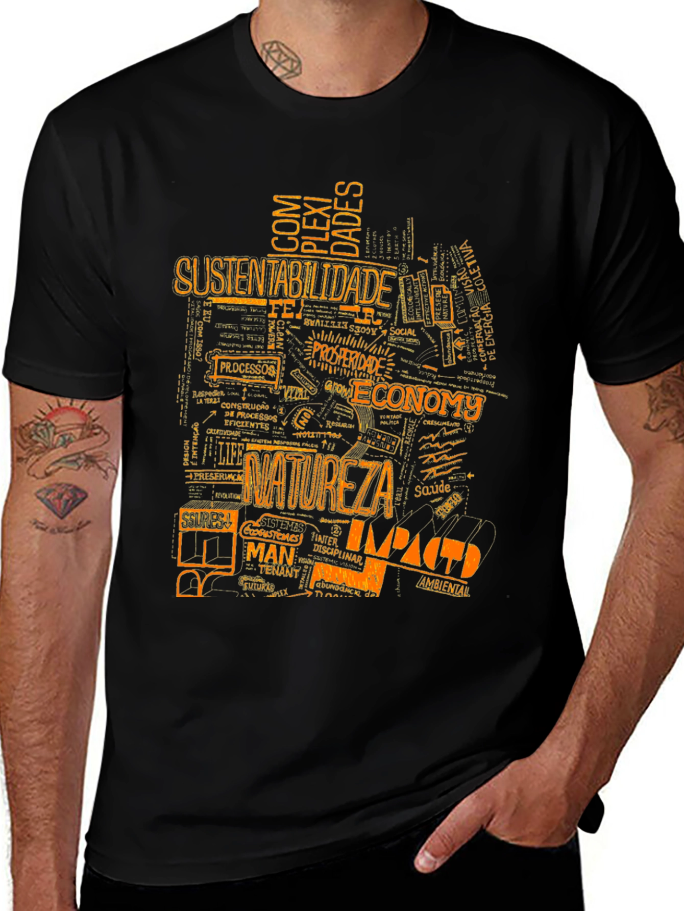 Sustainability Word Art Graphic Tee
