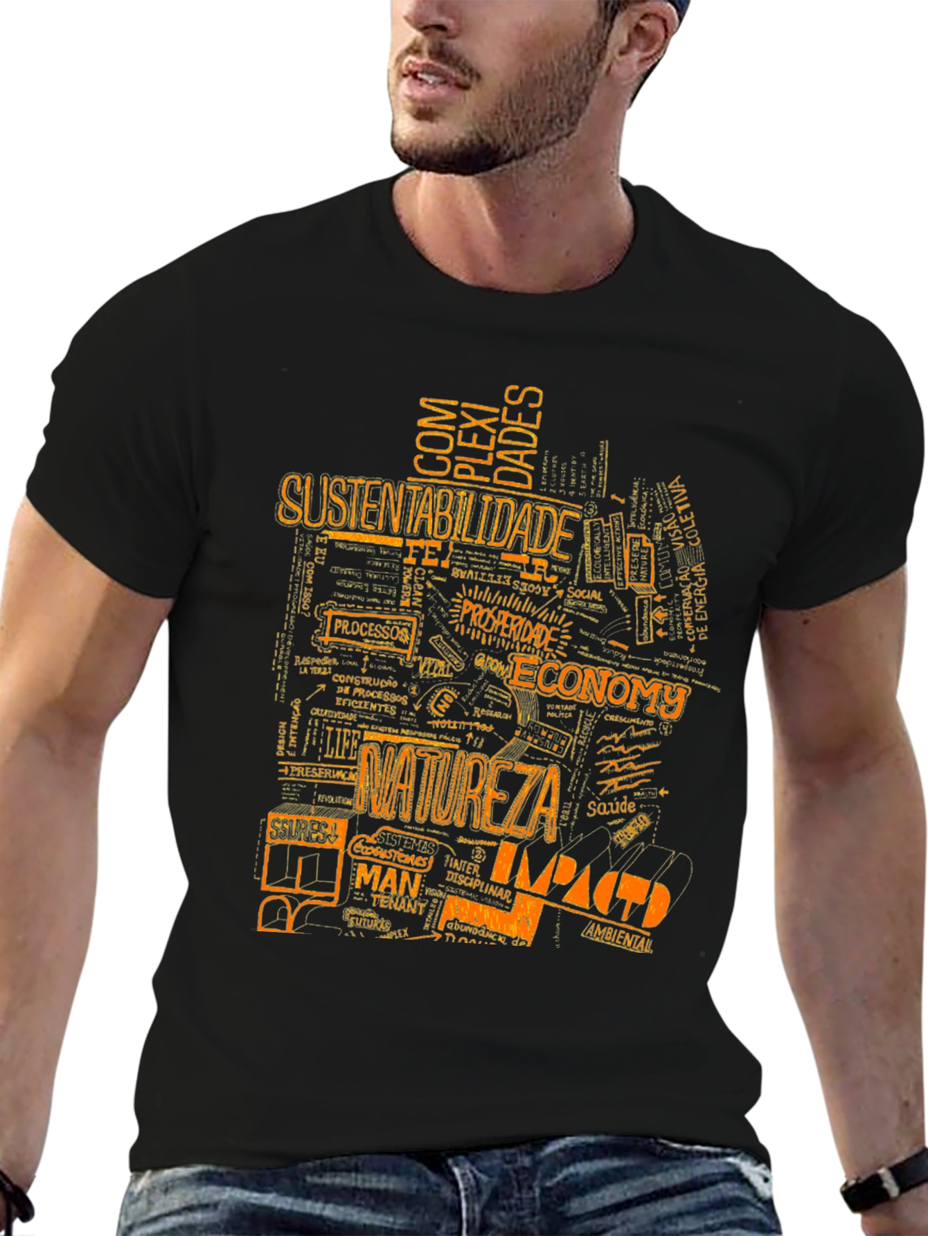 Sustainability Word Art Graphic Tee